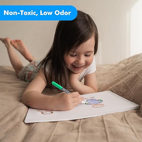 Vista 14 de maxtek Marcadores de borrado en seco, punta ultrafina de 0.028 in, poco olor, 12