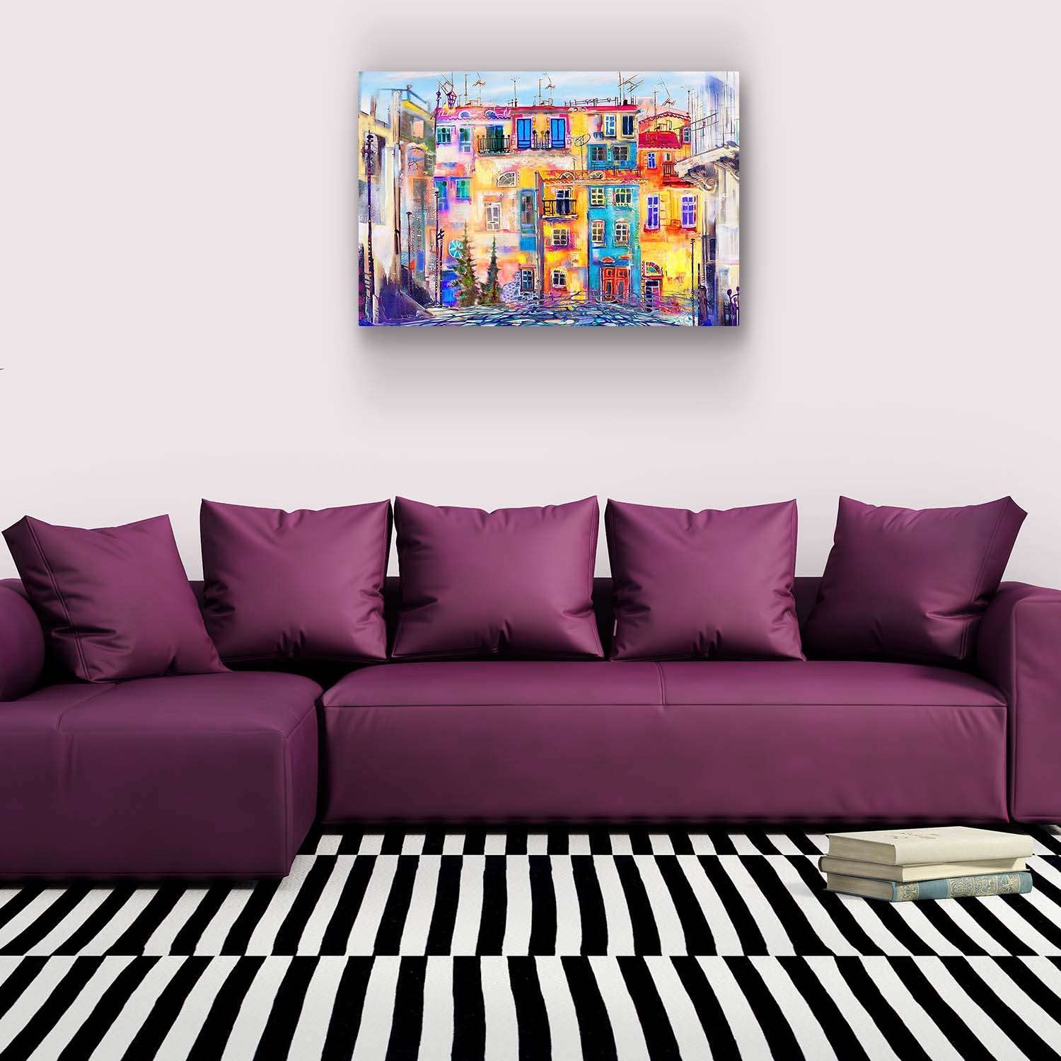 心を癒す教会アート｜イタリア教会ファサード（ピンク）｜光を届ける日本画インテリア 心を癒す教会アート｜イタリア教会ファサード（ピンク）｜光を届ける