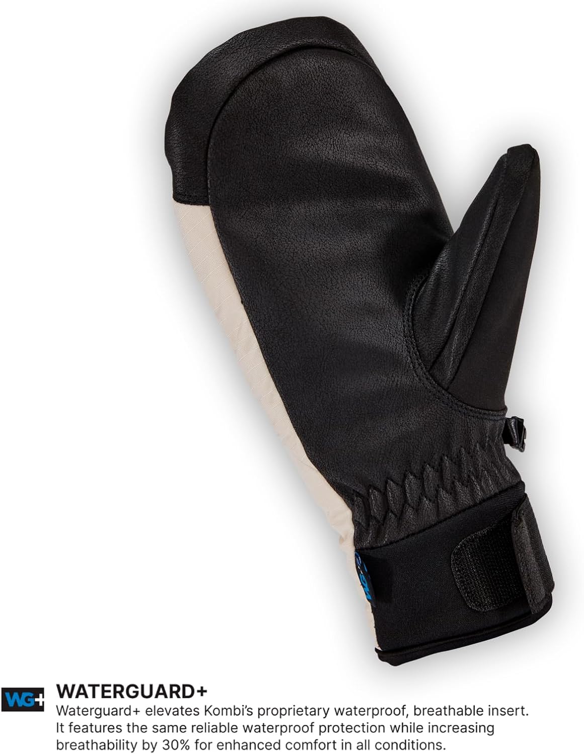 Kombi Women's Venture Insulated Durable Waterproof Cold-Weather Winter Sports Mitt, Adjustable Cuff & Moisture-Wicking Lining
