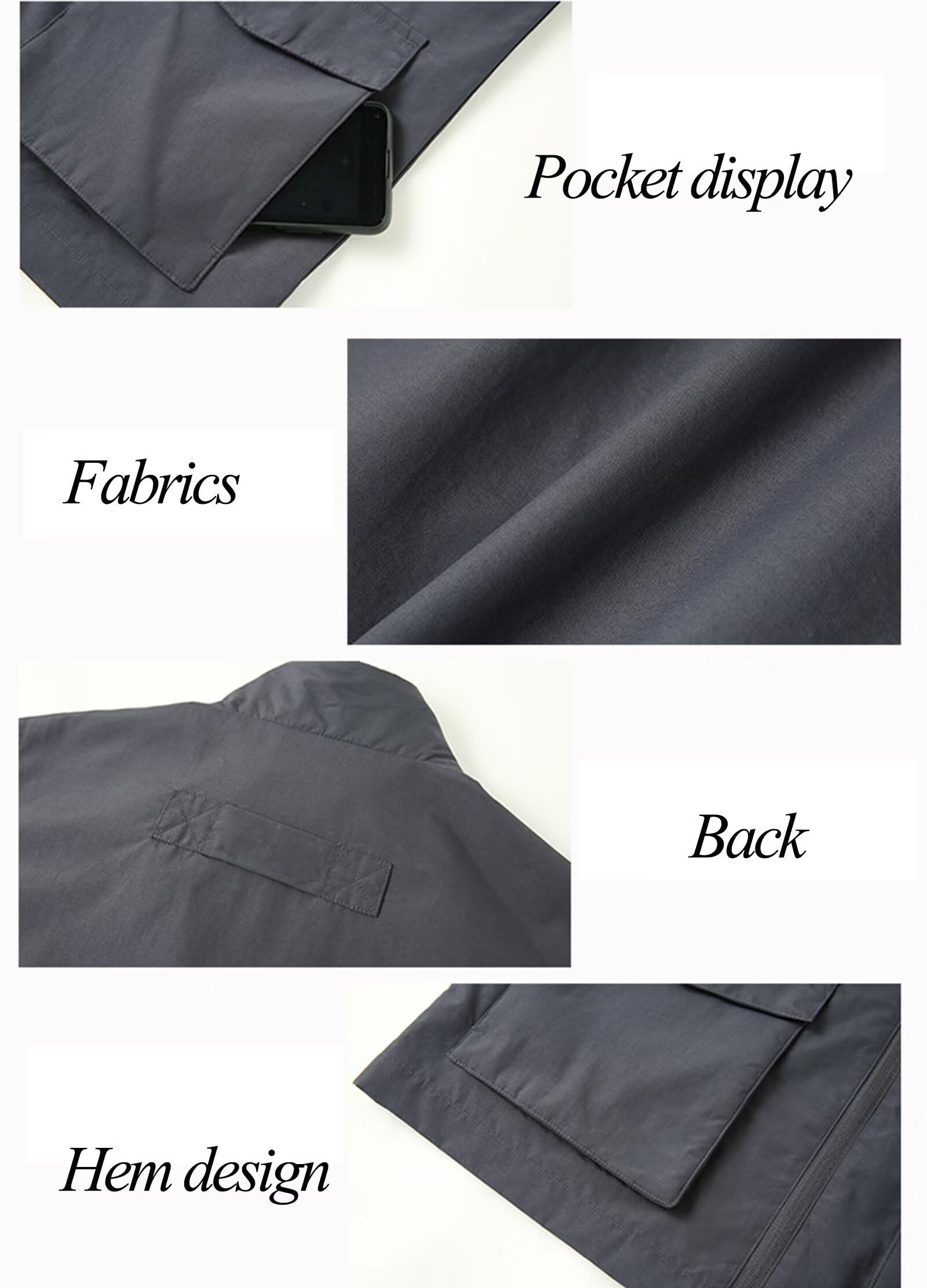 Rivccku Hombres Chaleco de Pesca con Multibolsillos Aire Libre Casual Transpirable Chaleco Cámping Caza Fotografía Chaleco Chaqueta Sin Mangas de Multifunción