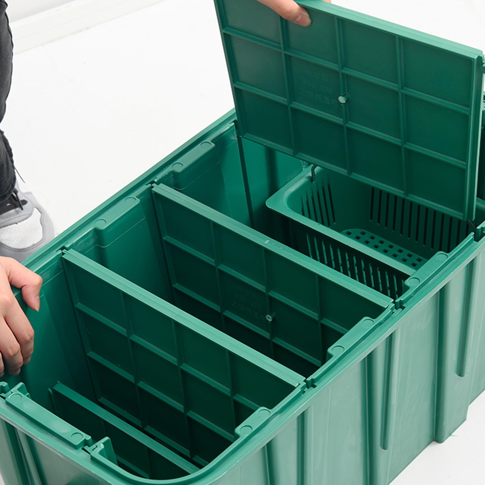 9 Stage Filtration Grease Trap, Kitchen/Restaurant/Underground/Canteen/Hotels/Food Trailer Grease Interceptor Top Inlet, CommercialOil Water Separator, Detachable Design