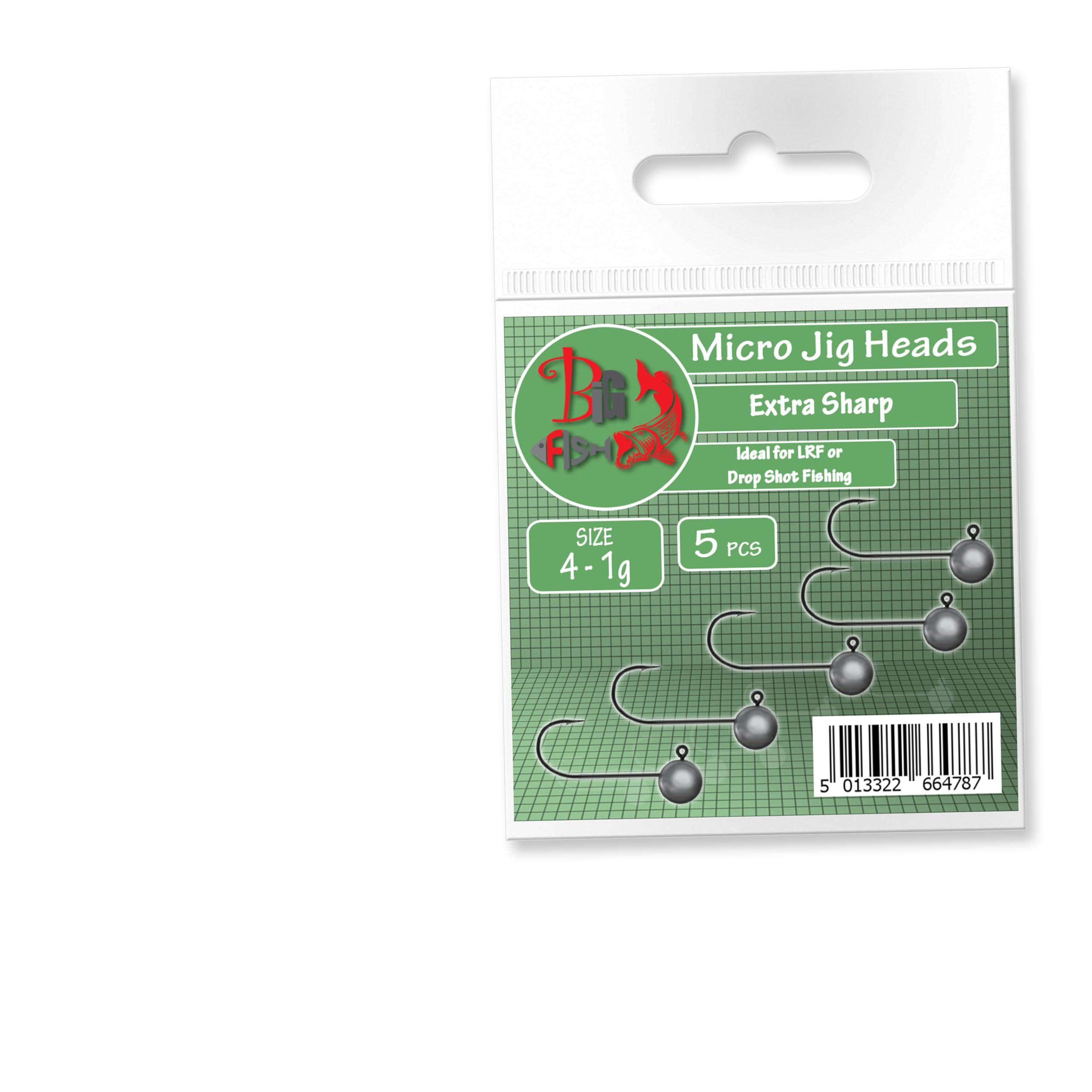 Micro Jig Heads size 4 1-6g LRF Ultra Light Soft Lure Drop Shot Fishing Set (VA01. 5pcs size 4-1g Micro Jig Heads Big Fish)