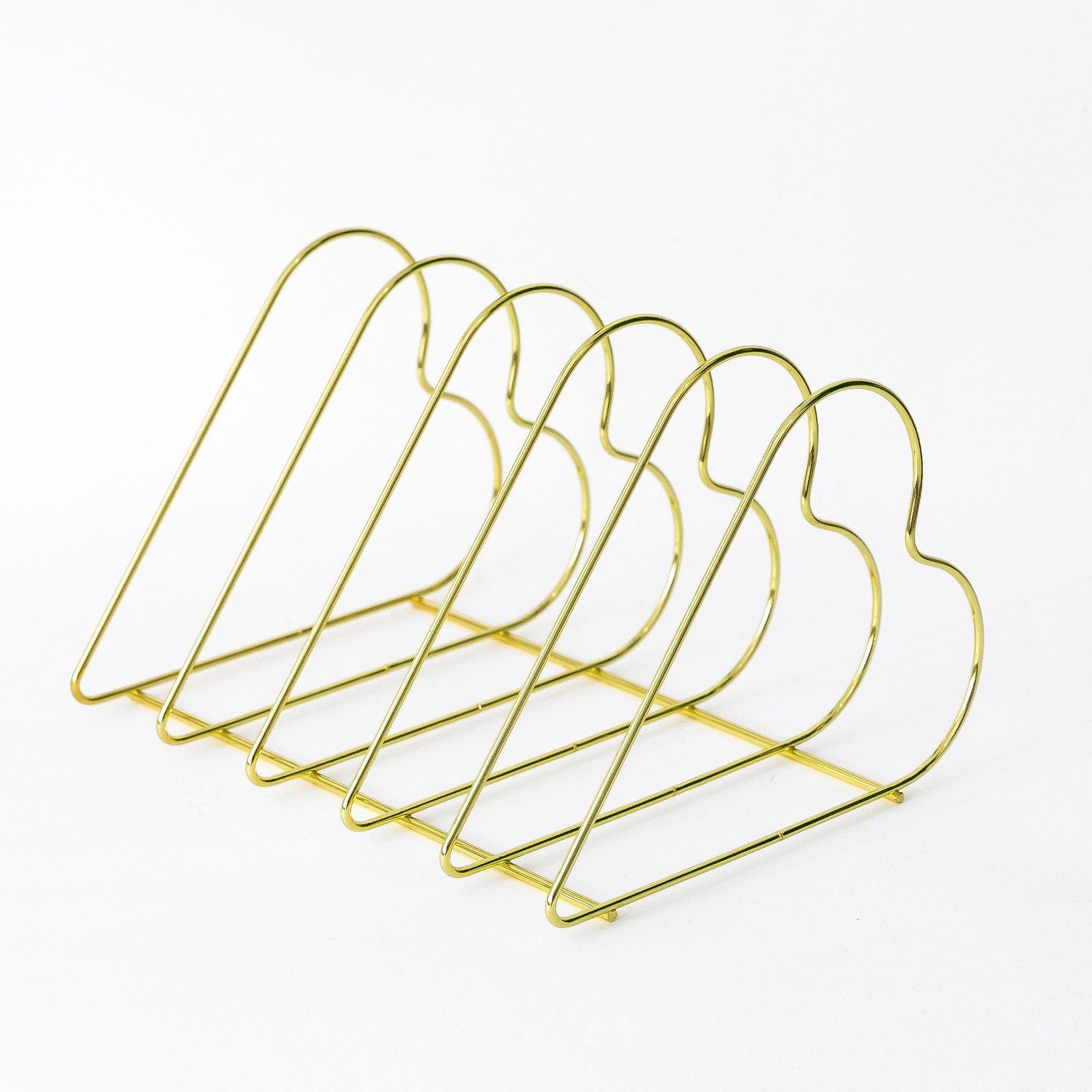 Estantería para discos de vinilo LP en oro elegante organizador metálico de mesa