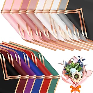 Mimorou 150 Sheets 15 Colors Flower Wrapping Paper for Bouquets 23.6 x 2...