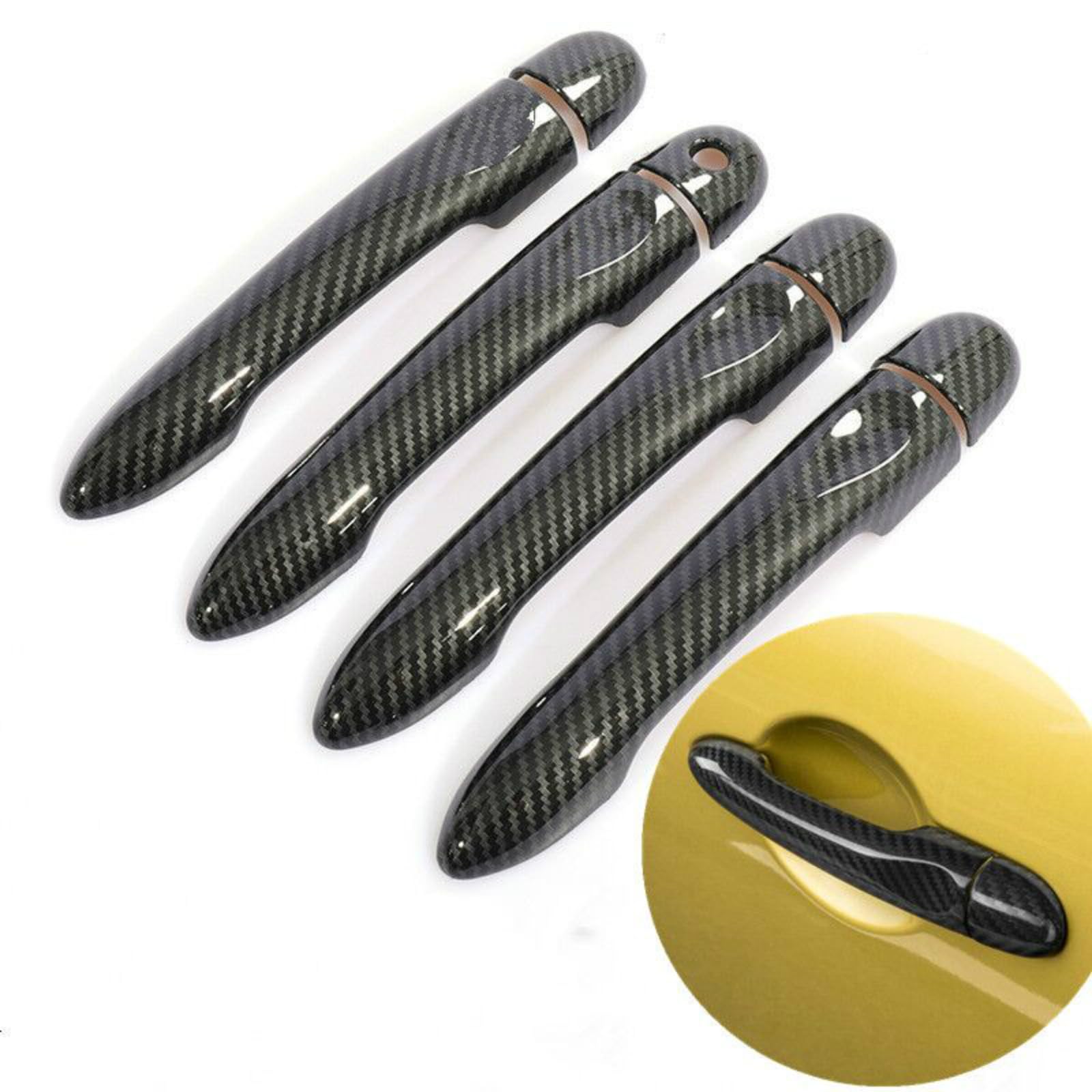 Autocollants poignée de porte chrome Smart 453 masquez les rayures