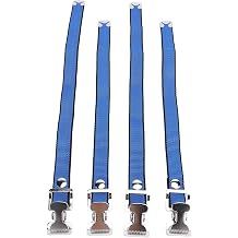 4Pcs Stilts Straps, Adjustable Leg Straps with Aluminum Alloy Buckle for Men and Women, Durable Nylon Replacement Part for Stilts, Painting Decorating Clown Shows Blue