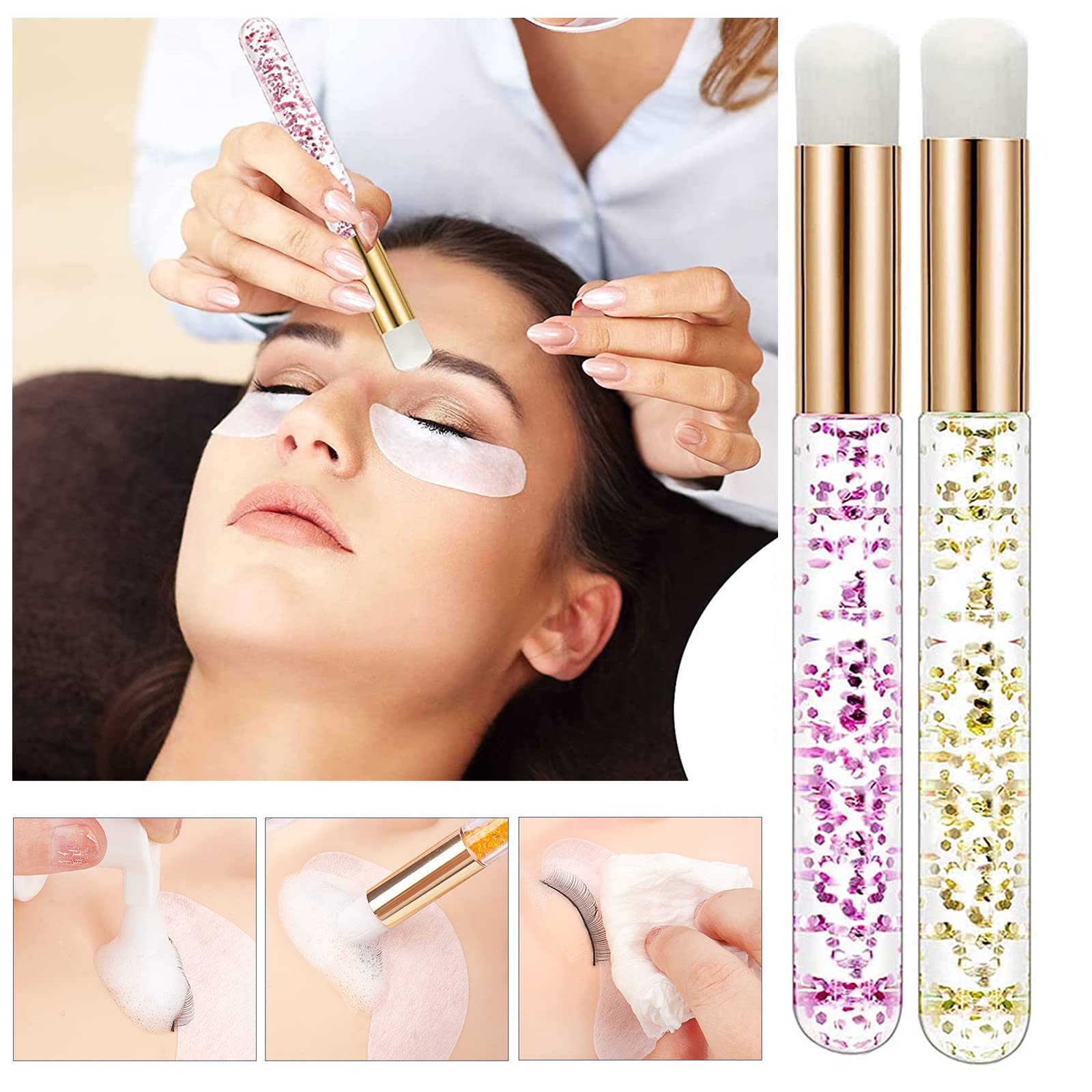 20 Pièces Brosses à Shampoing de Cils Brosse de Nettoyage en Profondeur de Pores de Nez Brosse à Enlever de Points Noirs Brosses Nettoyantes d’Extensions de Cils Brosses de Lavage Cosmétiques