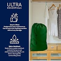 Vista 7 de Bolsa de lavandería resistente para campamento de verano con correa para el hombro, XL de 24 x 36 pulgadas, resistentes a desgarros, cesta