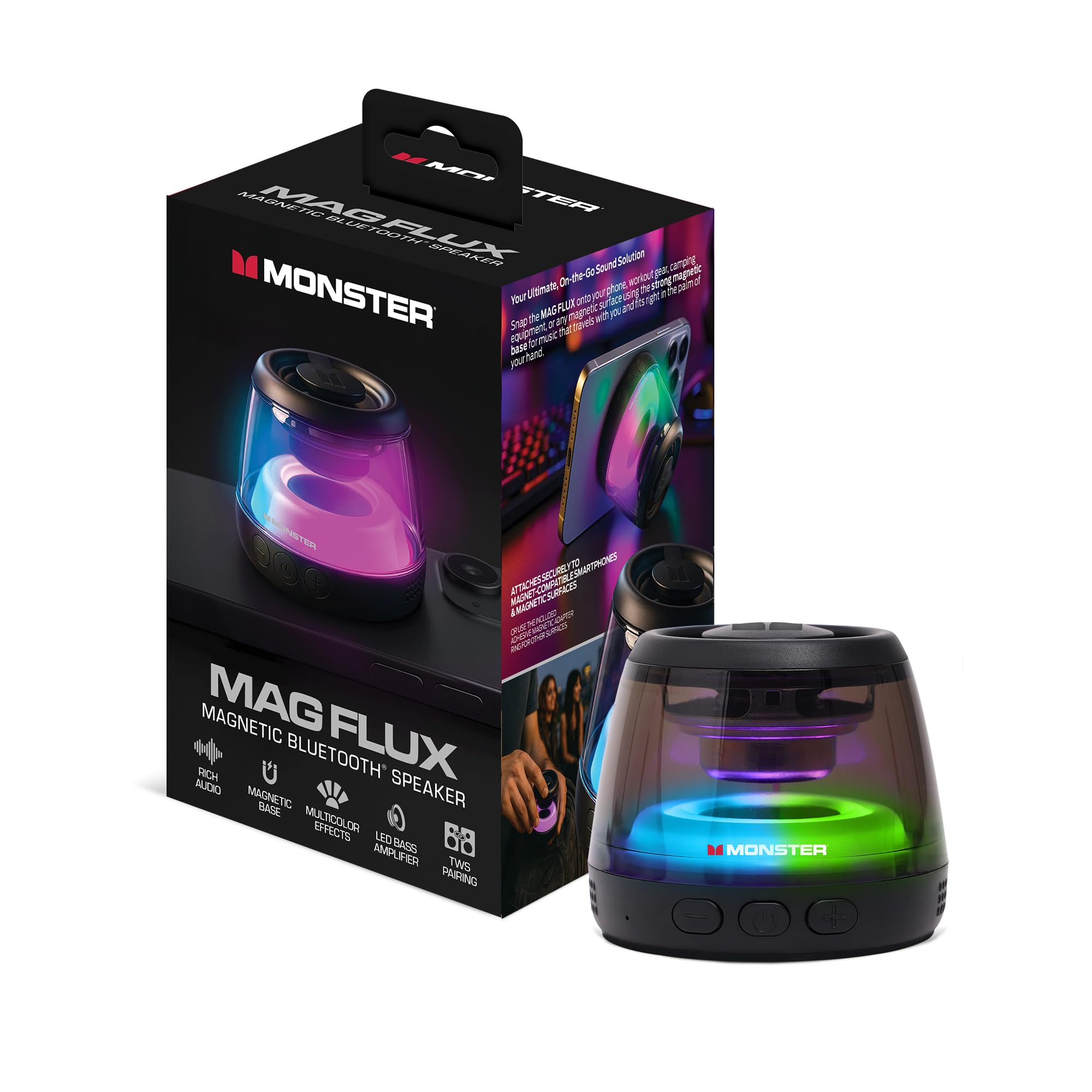 Amazon.com: Monster Magnetic Bluetooth Speaker, Portable Wireless