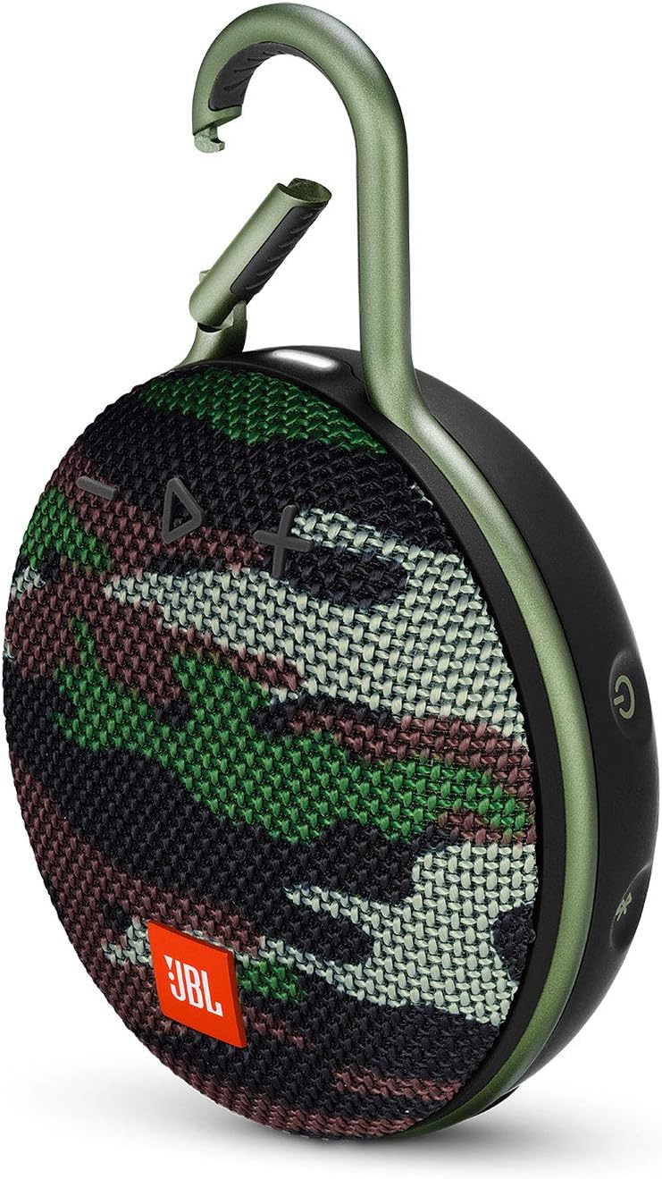 JBL CLIP 3 - Waterproof Portable Bluetooth Speaker - Squad Camo (Renewed) - Image 3
