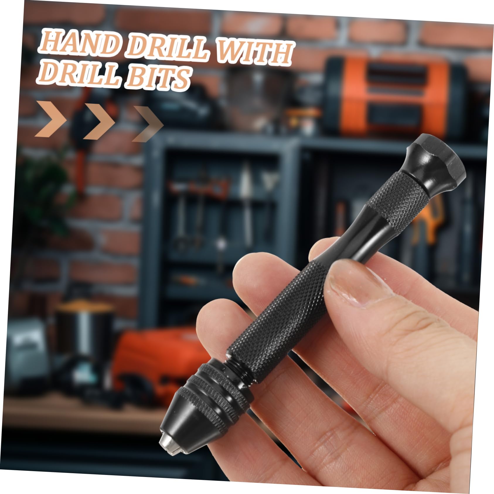 NULYLU Sturdy Metal Hand Twist Drill Set Precision Tool for Drilling Holes in Craft Models