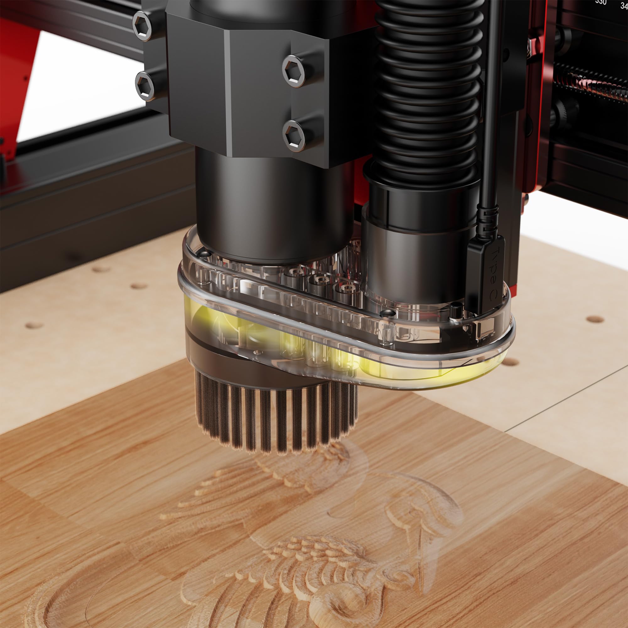 Twotrees TTC450 router con aspirapolvere Monster CNC 3 assi macchina per incisione taglio MDF legno massello per incisione fai da te incisione CNC