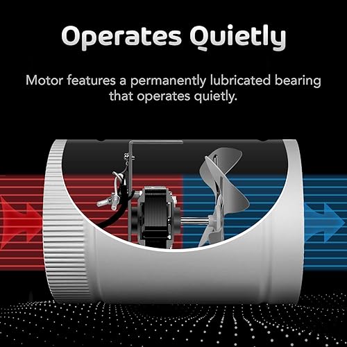 Miniatura 4 de iPower Ventilador de refuerzo en línea de 6 pulgadas y manguera de ventilación de aluminio flexible de 16 pies sin aislamiento para cocina, baño,