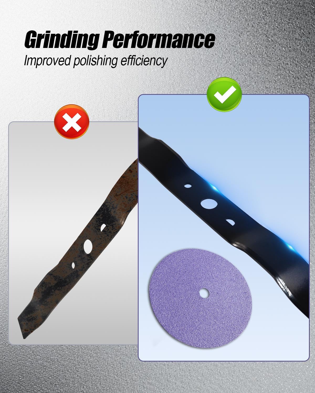 7 Inch Sanding Disc, 60 Grit Blue Zirconia Sticky Compatible with JLD10-8 Lawn Mower Blade Sharpener and Grinder, 25-Pack