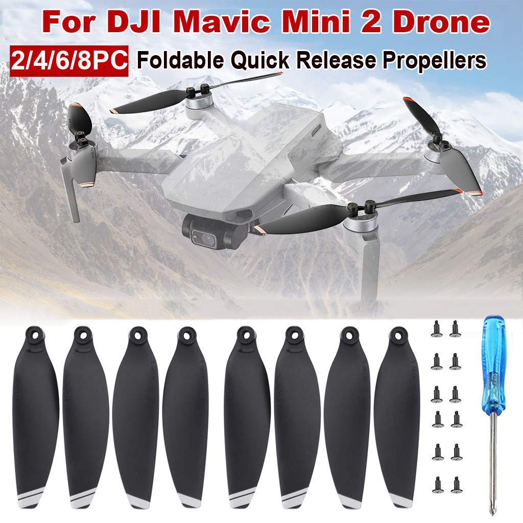 Pinsheng Propellerblätter Für DJI Mavic Mini 2/SE – 8 Stück, Rauscharm, Inkl. Schrauben & Schraubendreher