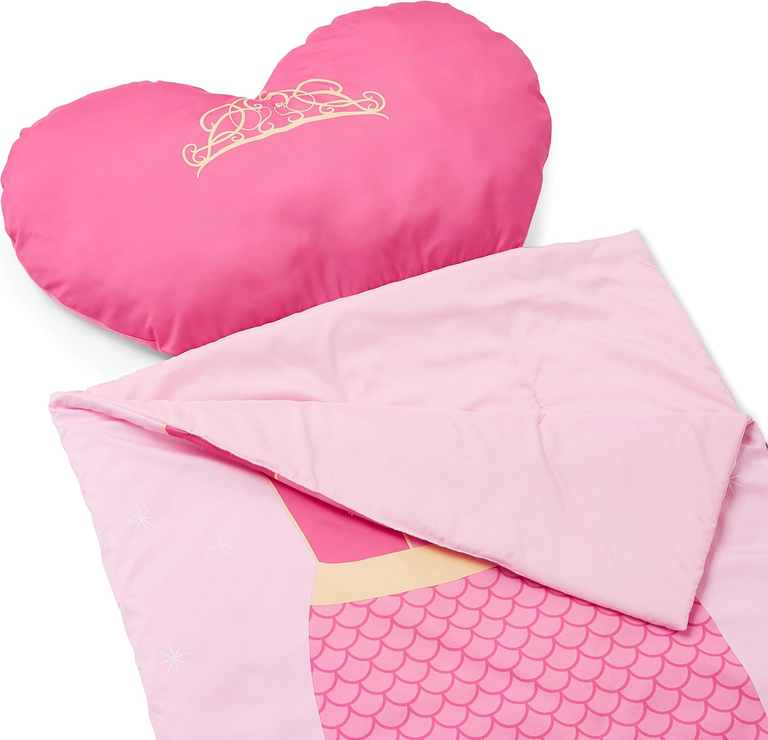 Amazon Basics Kids Ultra-Soft Light-Weight Indoor Slumber Sleeping Bag - Mermaid