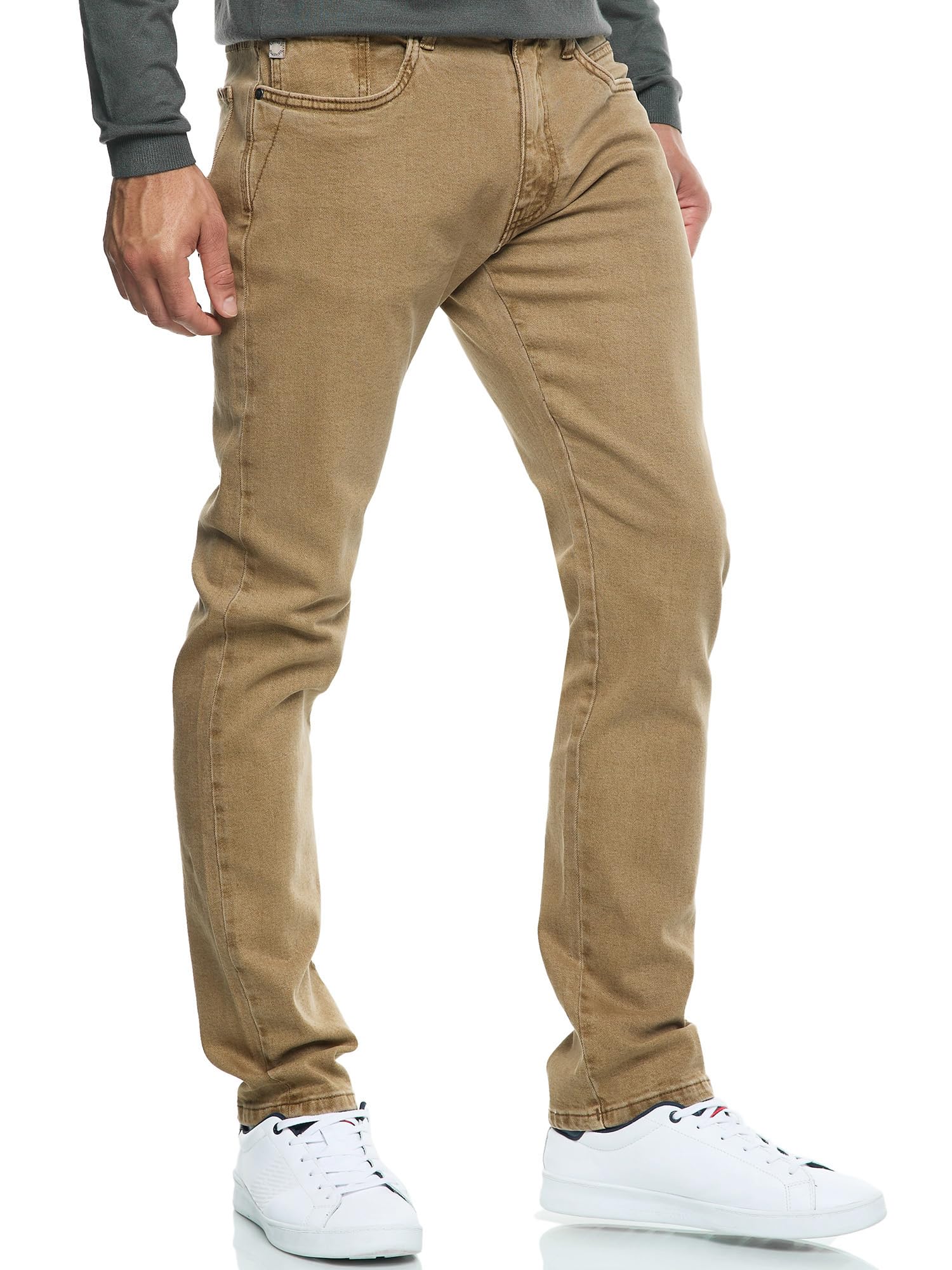 Indicode Herren INSamario Jeanshose Denim aus 99% Baumwolle mit 5 Taschen