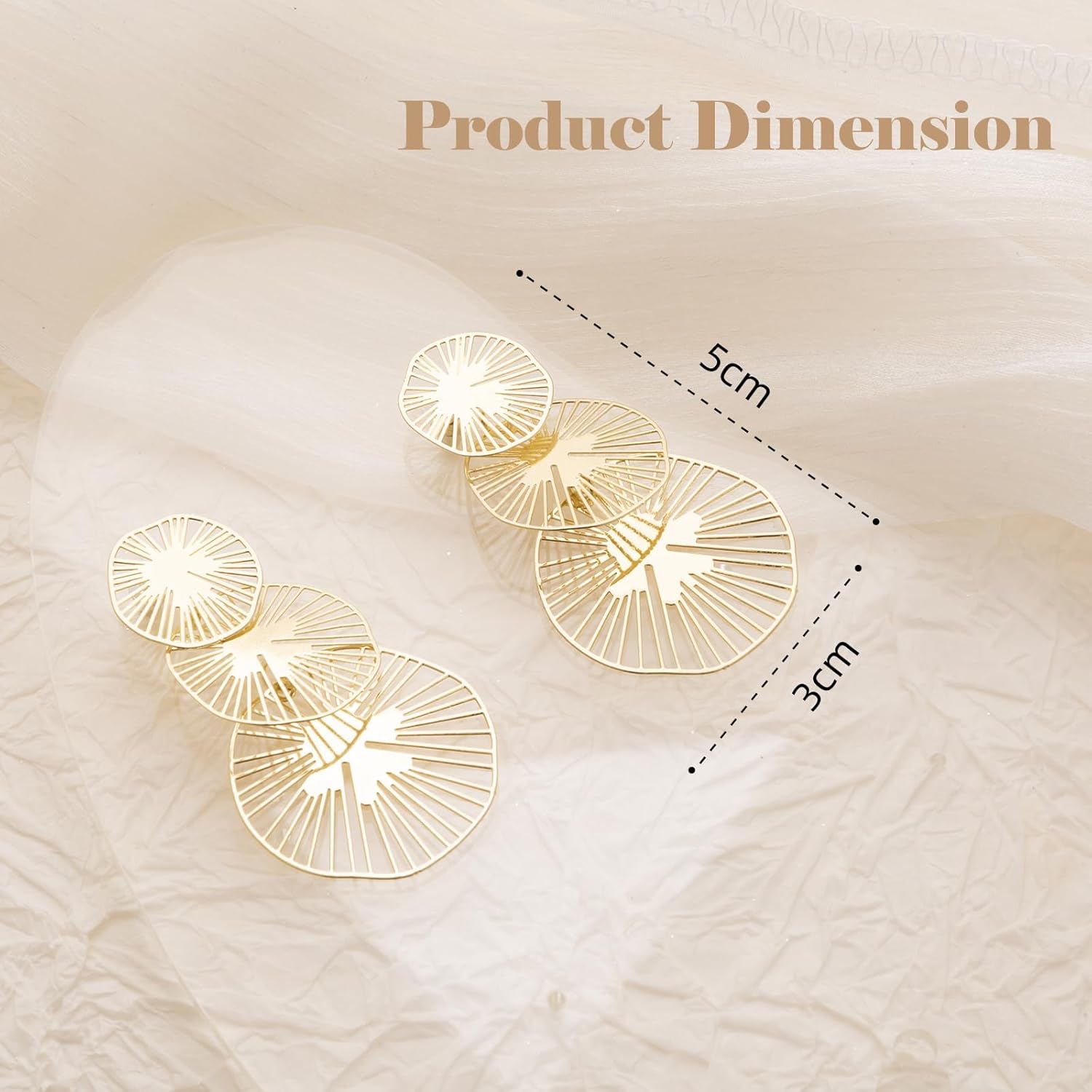 Stylish Disc Dangle Earrings for Women Lightweight Geometric Drop Earrings Statement Earrings Hypoallergenic Perfect for Round and Square Face Easy to Wear for Daily and Special Occasions - Image 5