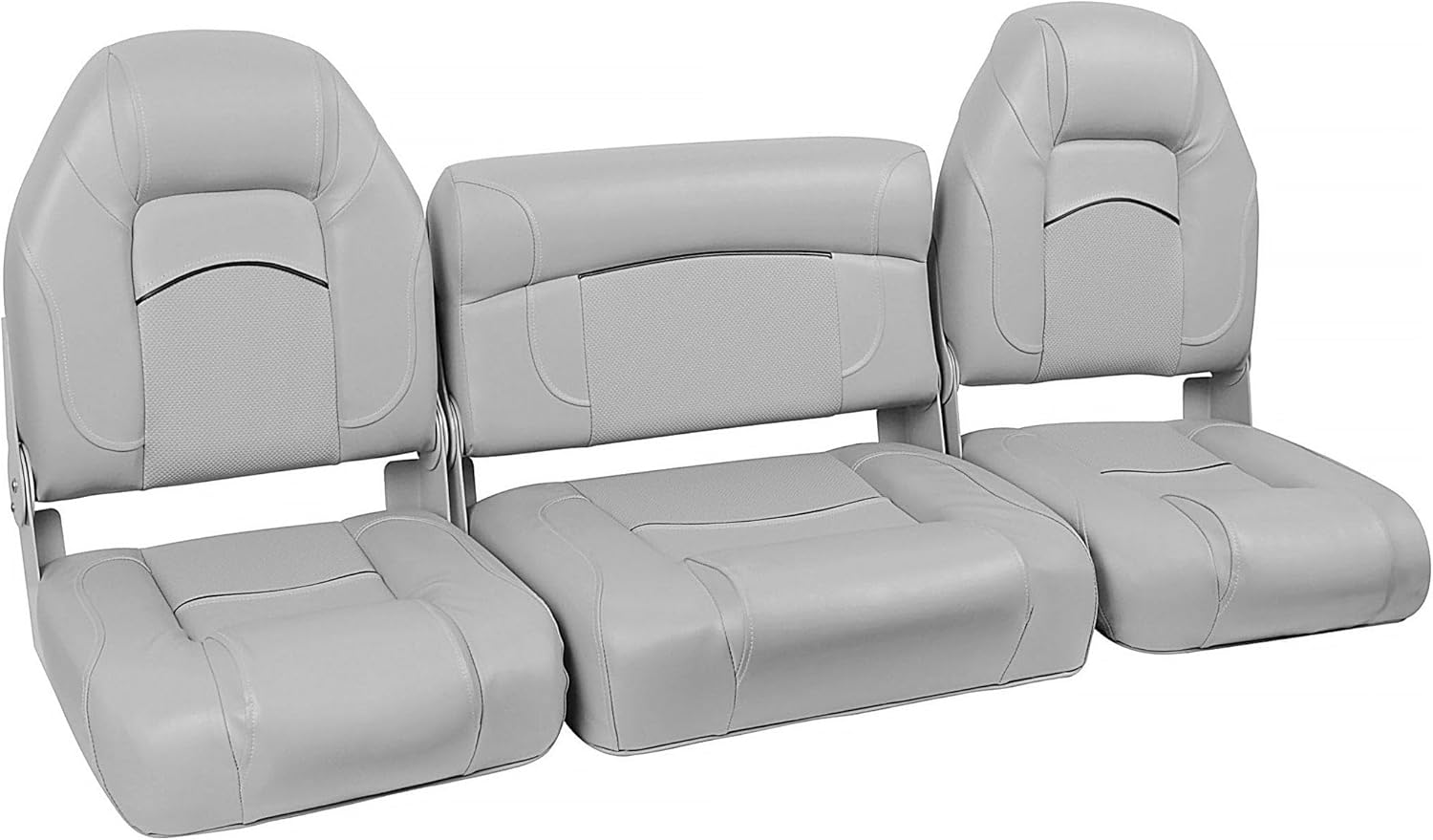 DeckMate 59" Bass Boat Bench Seat Set - Light Gray