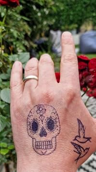 Semi-Permanent Tattoo | 1 sheet + 1 FREE | Stick n Poke | Lasts 1 to 2 weeks | Fool Friends | Temporary Tattoo | SAFE Herbal Inks |A5 size