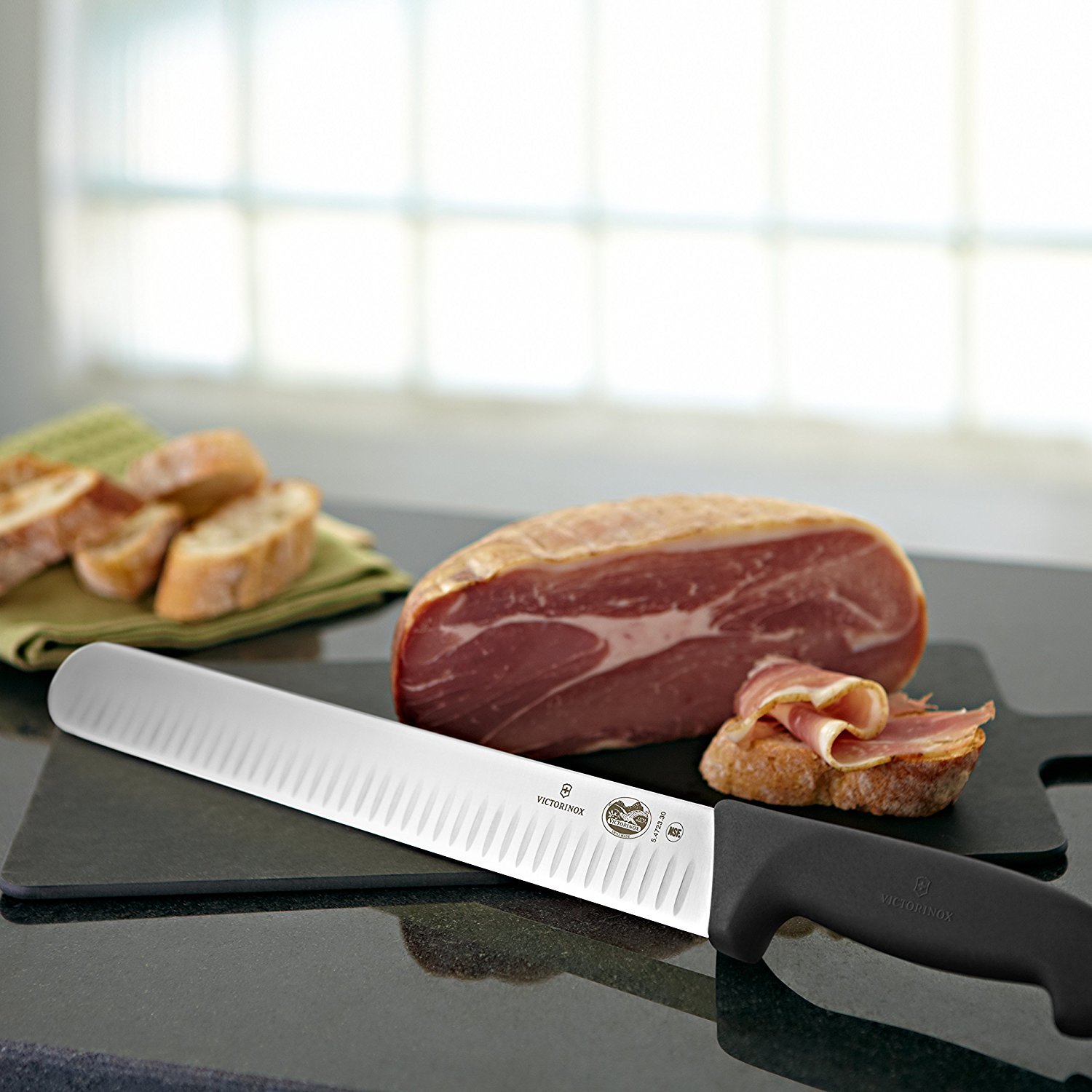 Victorinox 12 Inch Slicing Knife | High Carbon Stainless Steel Granton Blade For Efficient Slicing Fibrox Pro Handle product thumbnail 4