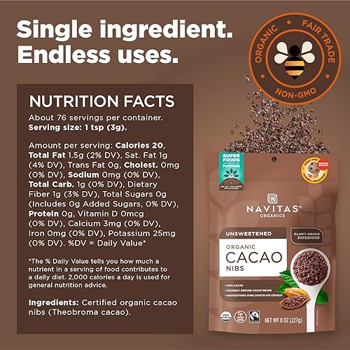 Miniatura 3 de Trocitos de cacao Navitas Naturals Organic