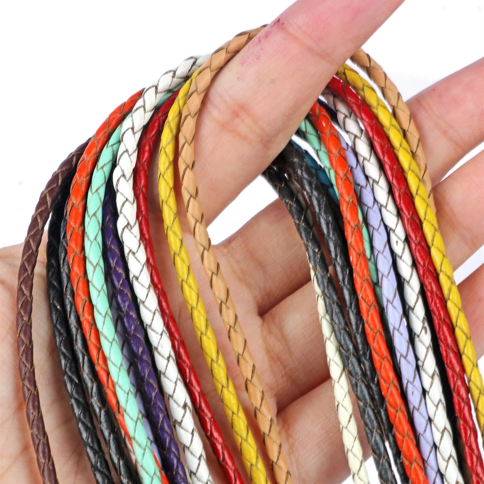 Corda intrecciata rotonda in pelle PU 2M