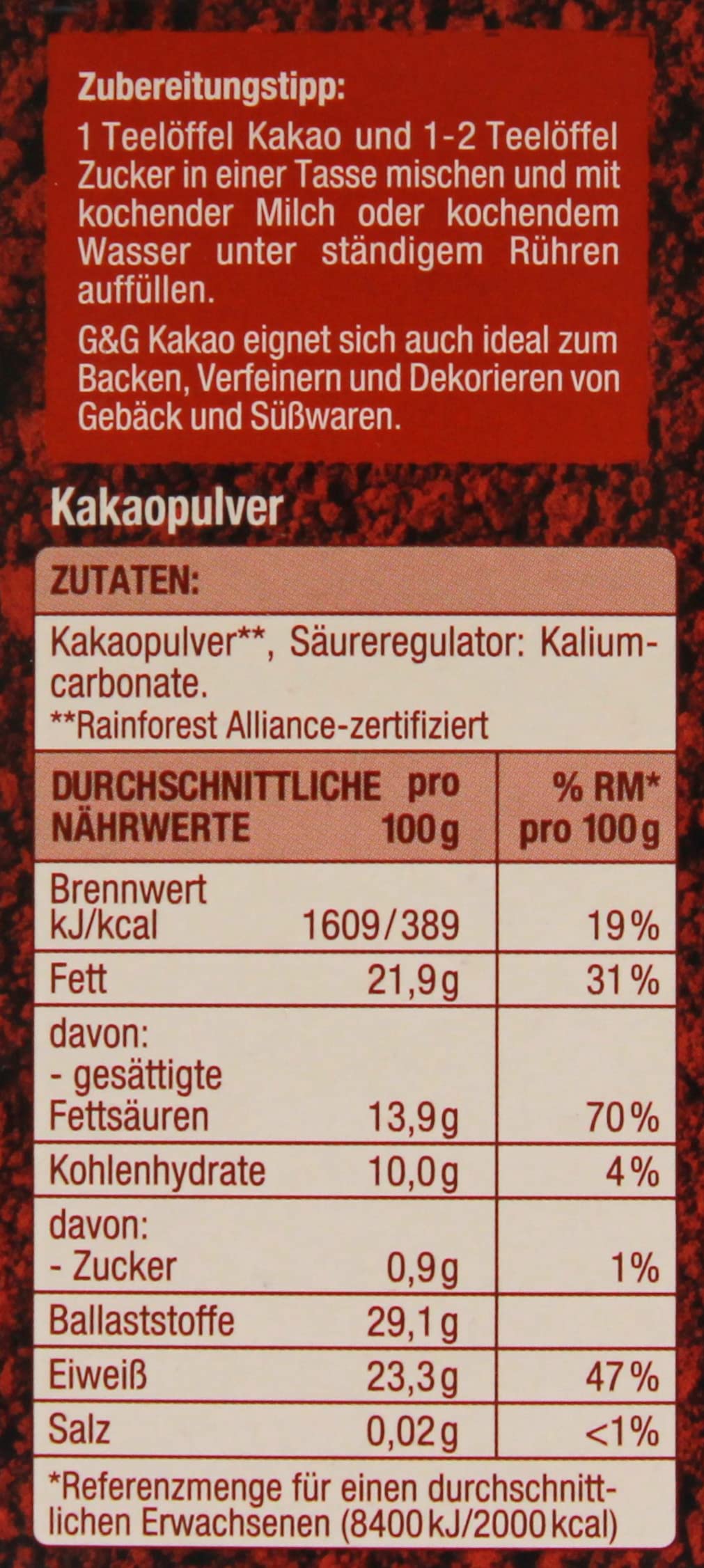 Gut & Günstig Back Kakao, 14er Pack (14 x 250g)