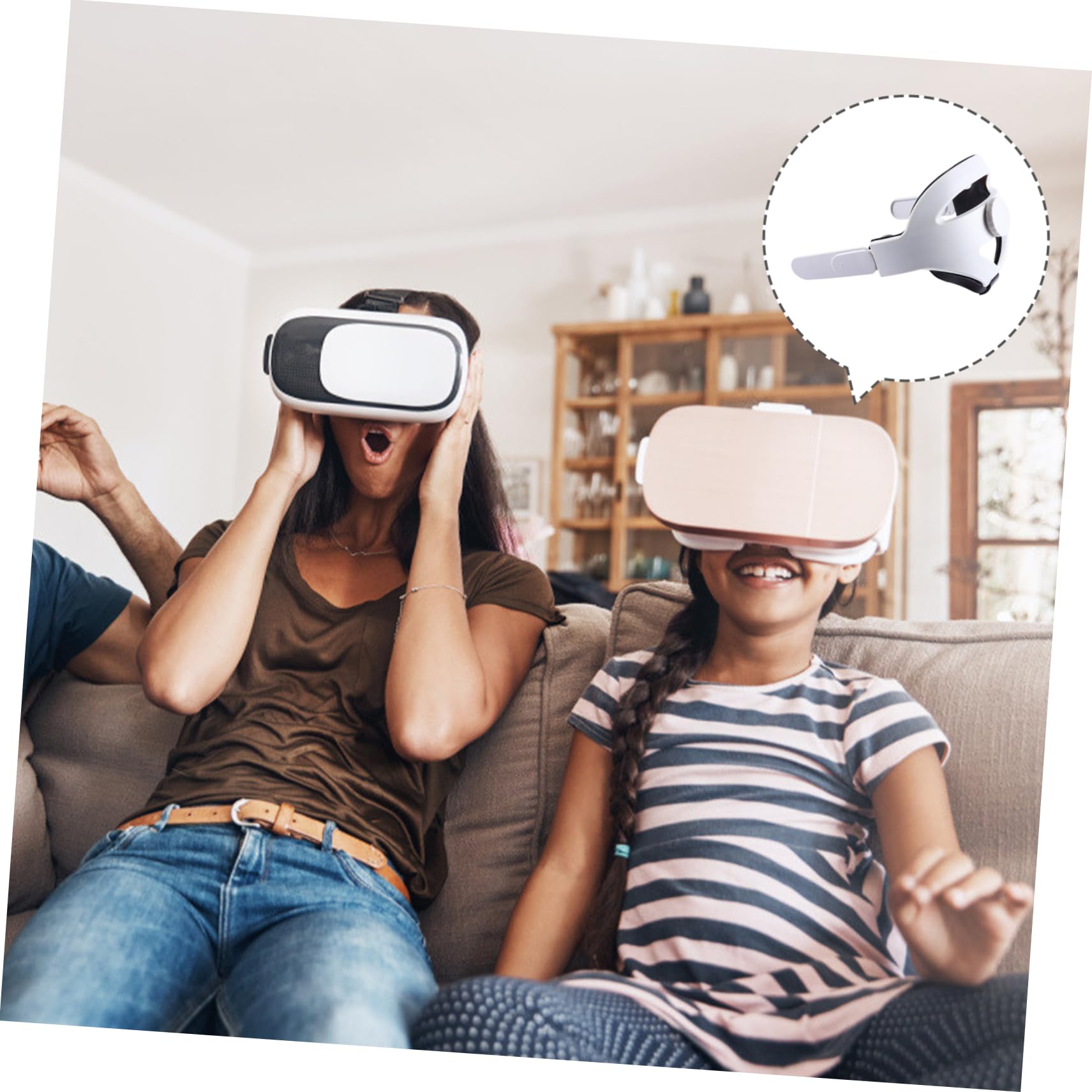 NUOBESTY Cinturino per Testa per Visore Vr Supporto Regolabile in Abs di Cinturino Protettivo per Testa Compatibile con Visore Vr Facile da Installare