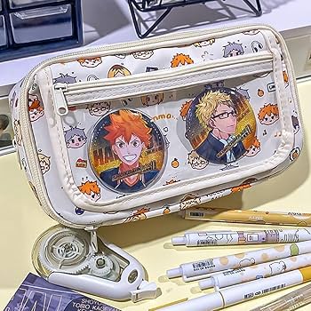 Amazon.co.jp: ハイキュー ペンケース 筆箱 グッズ 文房具 大容量 学生