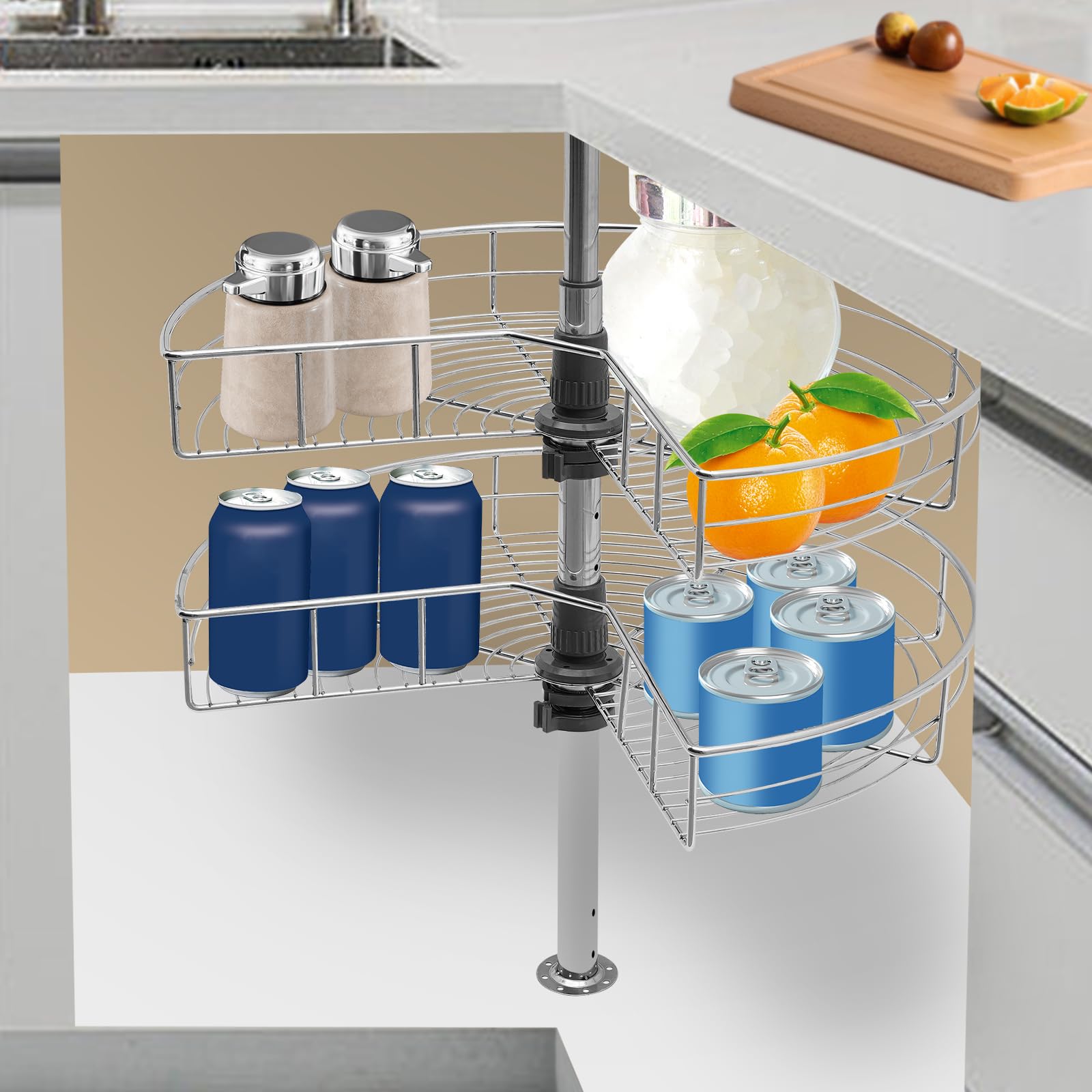 Rev-A-Shelf 2 -Tier Natural Maple Lazy susan in the Cabinet Organizers department at