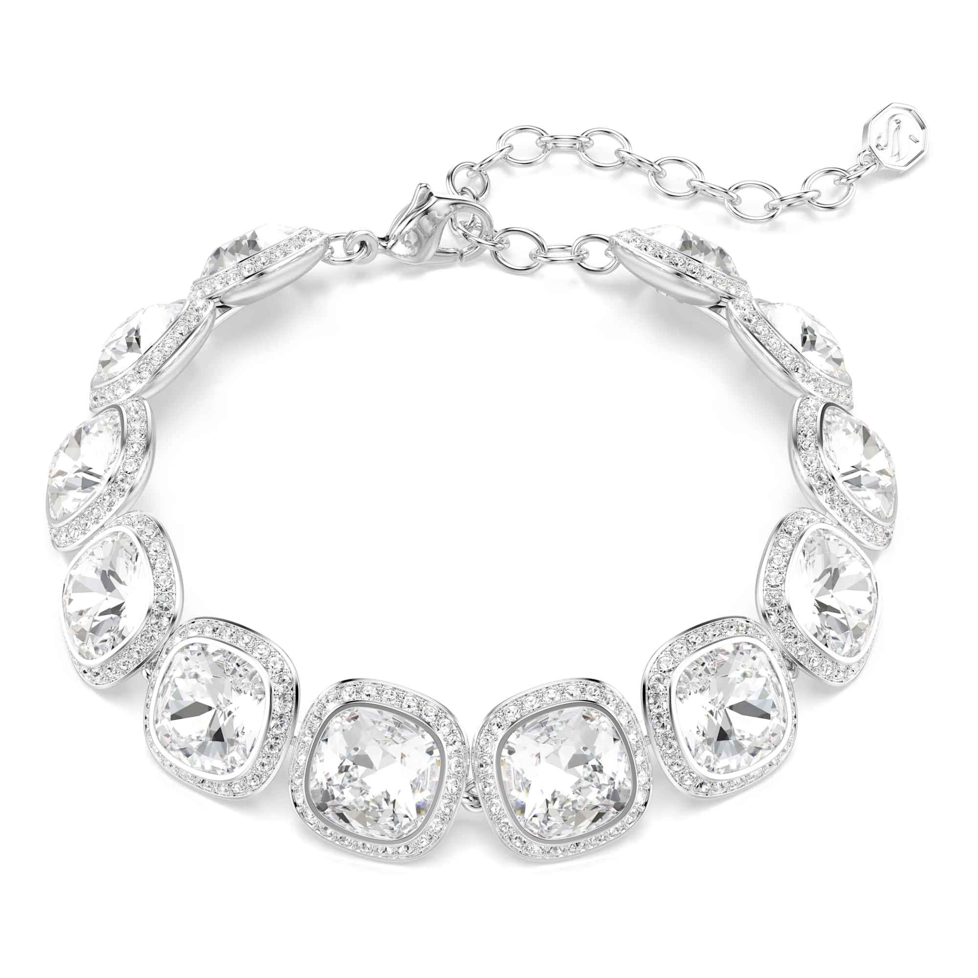 Swarovski 5751558 Una Angelic bracelet, Cushion cut, White, Jewellery