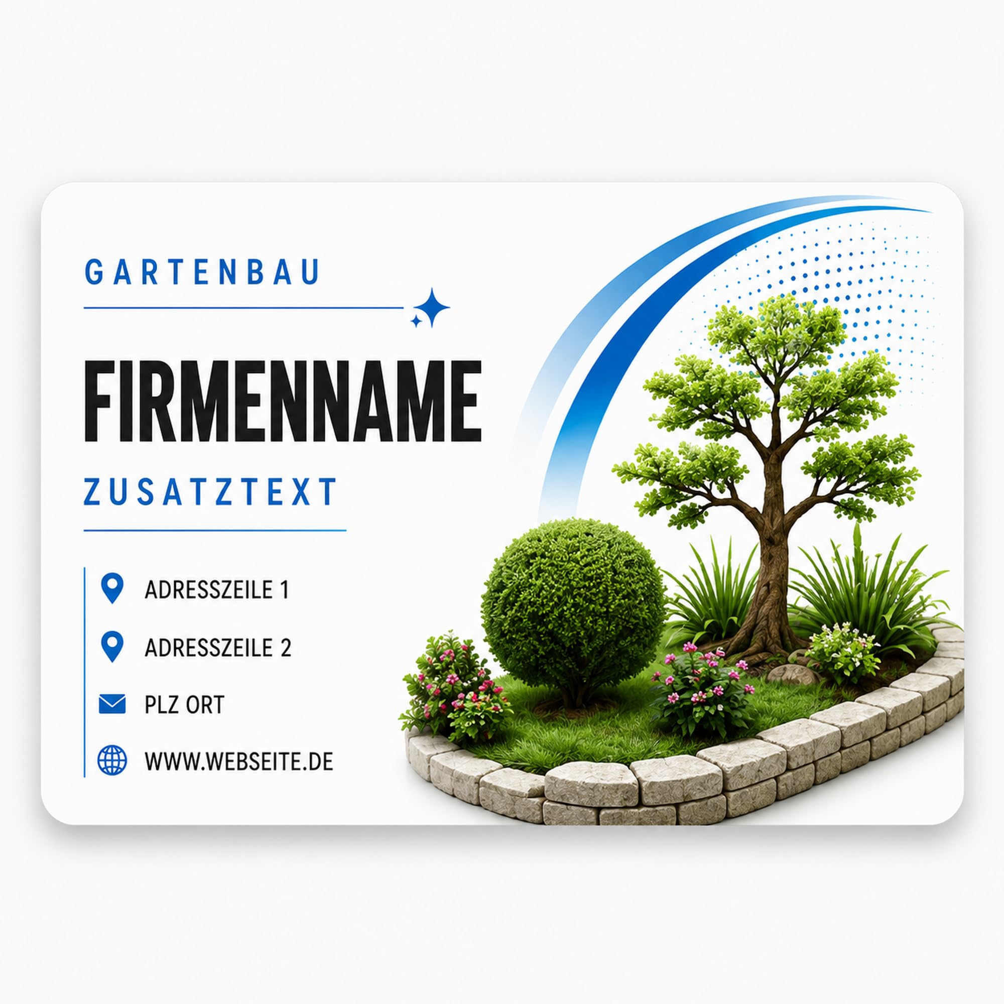 Visitenkarten erstellen - 1000 Stück - Garten- und Landschaftsbau - beidseitig