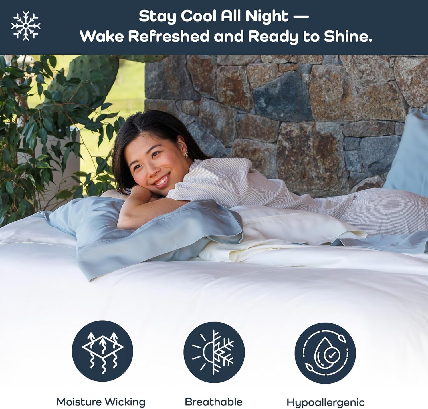 Zleeco Organic Cooling Tencel™ Lyocell Toddler Pillow & Pillowcase Set ( 13x18) For Hot Sleepers, Non-Toxic, Hypoallergenic, Skin Friendly, Eucalyptus Fiber, Moisture-Wicking Down Alternative Pillow - View #3