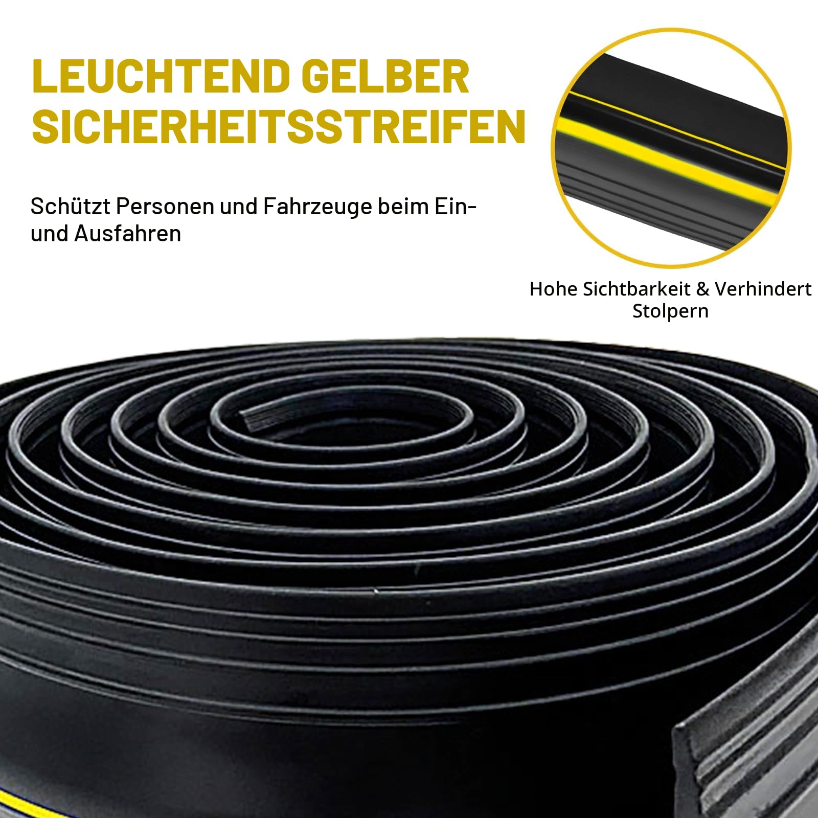 Garagentor Dichtung 3M universeller Garagentor Schwellendichtung Wetterfeste Gummi-Bodenabdichtung，Gummi DIY Bodenabdichtung ，Für saubere und trockene Garagentore (Schwarz)