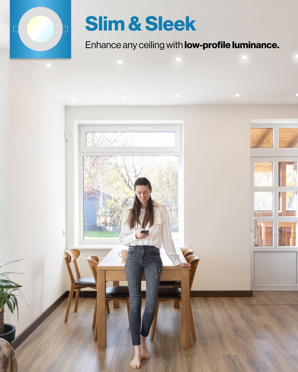 Sunco 20 Pack 4 Inch LED Recessed Lights, Canless Ceiling Light Slim, 650 LM, 10W, Selectable CCT 2700K/3000K/4000K/5000K/6000K, Dimmable, Wafer Thin, with Junction Box ETL