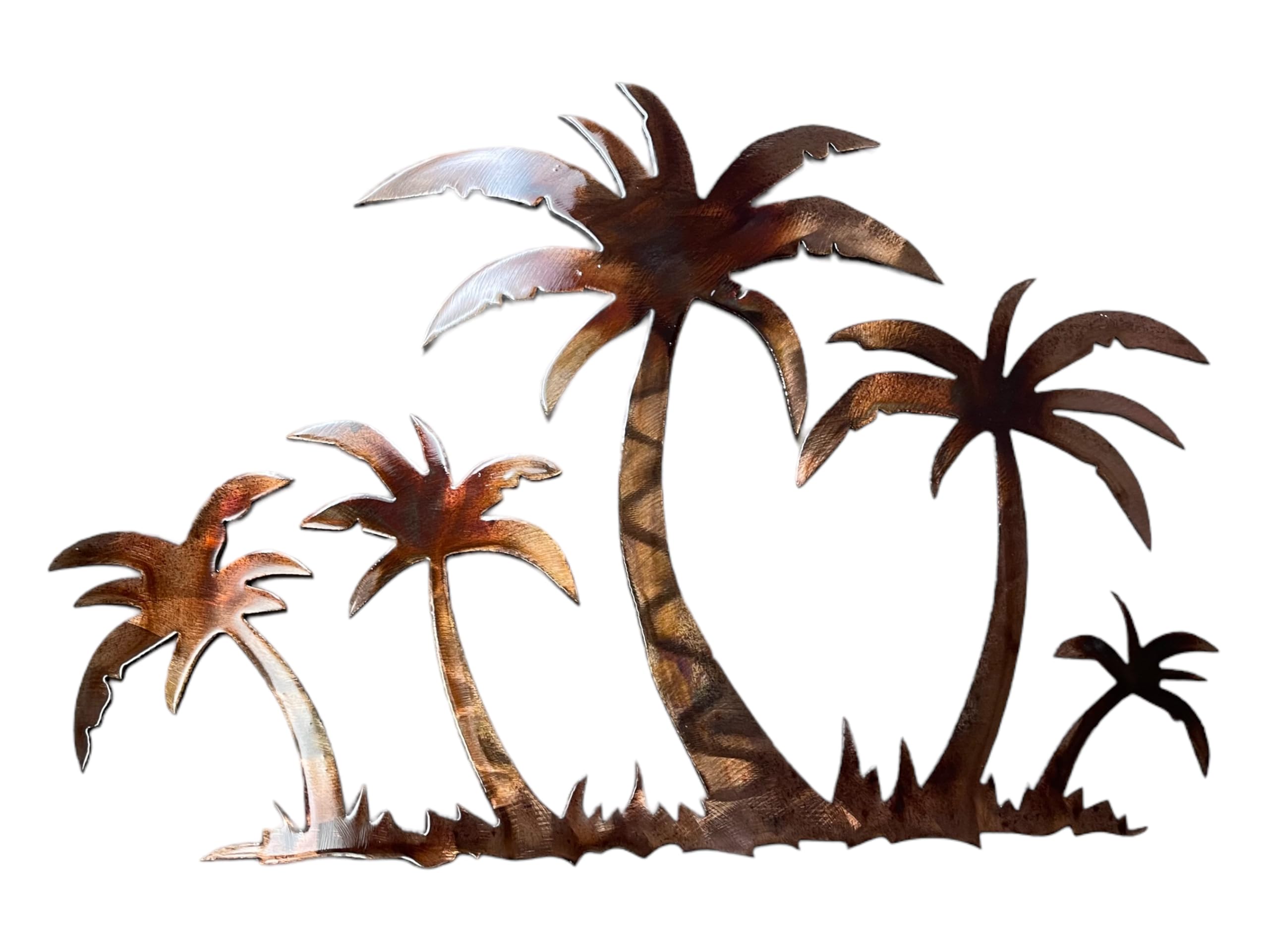 Palm Tree Scene Metal Wall Art Scene