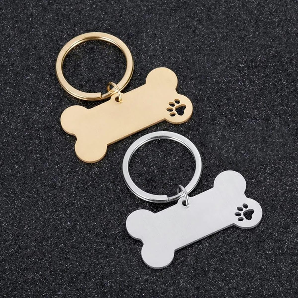 Lot de 20 médailles d'identification pour animaux de compagnie en acier inoxydable vierges, personnalisées, pour chien et chat, avec gravure personnalisée, pendentifs, colliers, accessoires pour anim