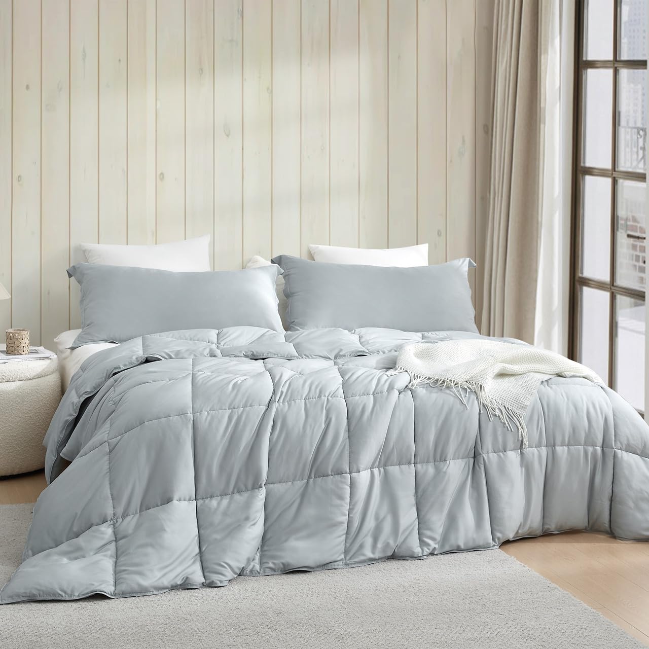 Byourbed Snorze® Cloud Comforter Set - Coma Inducer® Ultra Cozy - Oversized Queen in Glacier Gray