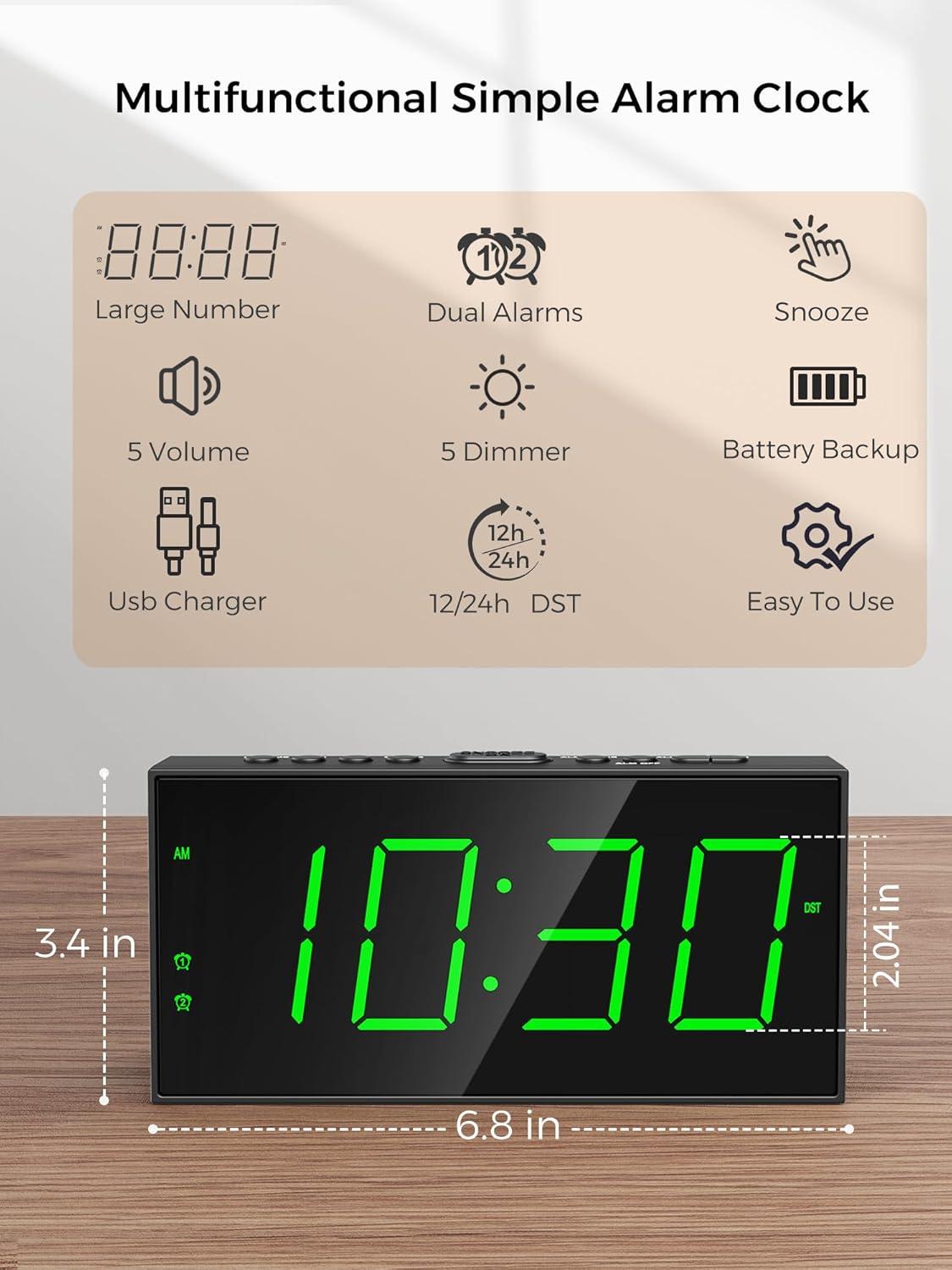Wake Up Right: The PPLEE Digital Alarm Clock Review for Heavy Sleepers & Seniors