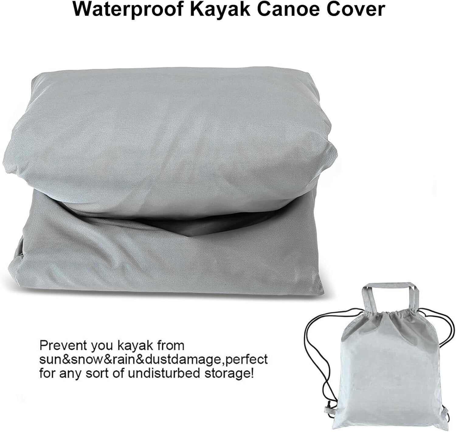 Pokrowiec na łódź holowaną Pokrowiec na kajak 420D Oxford Cloth Torba do przechowywania wewnątrz/na zewnątrz Pokrowiec na kajak Kurtka na łódź(Nero,18FT: 5.5mx1m)