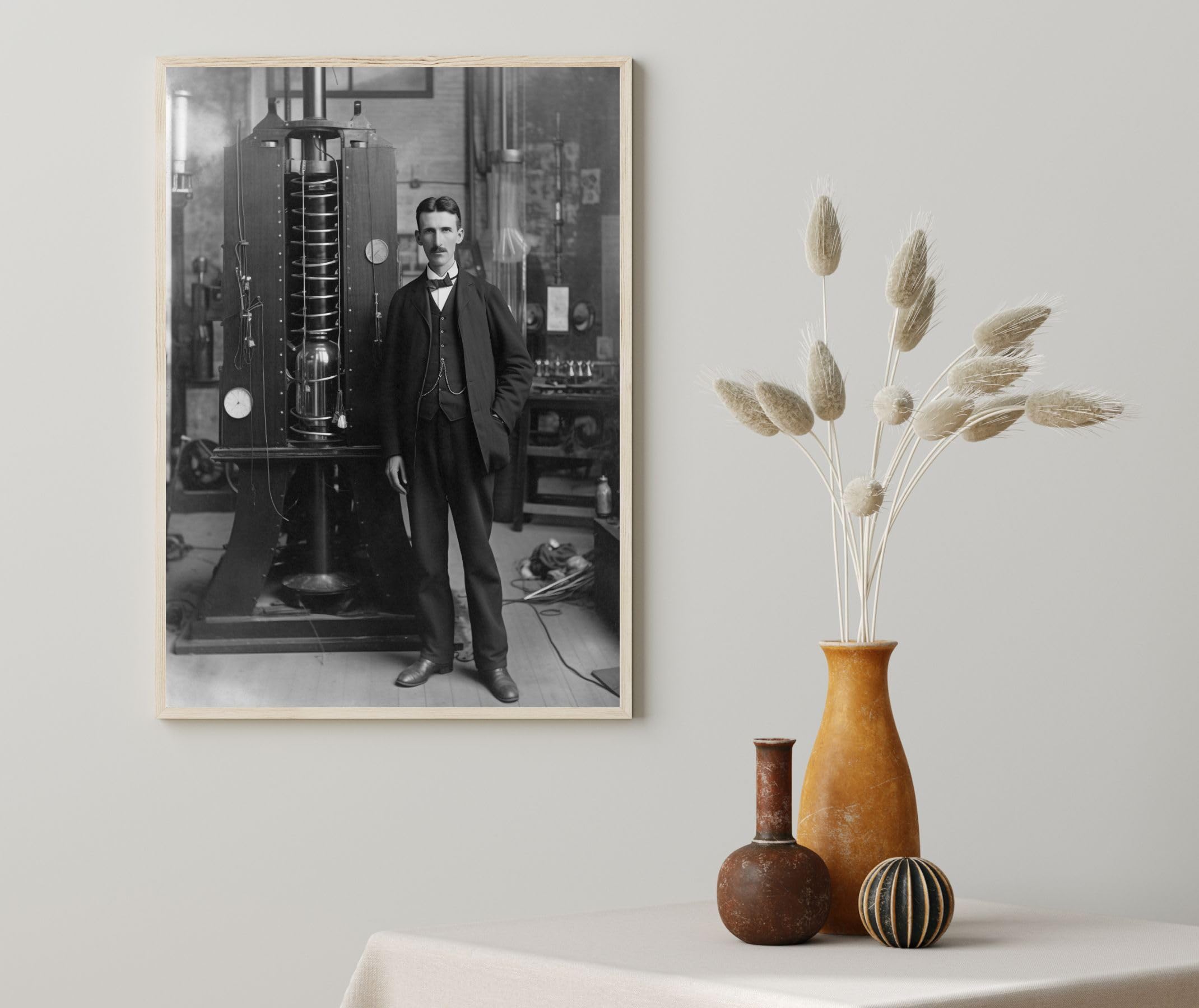 KHAMEO Nikola Tesla – Poster d'art (19) sur toile, décoration murale moderne, pour chambre à coucher, 60 x 90 cm
