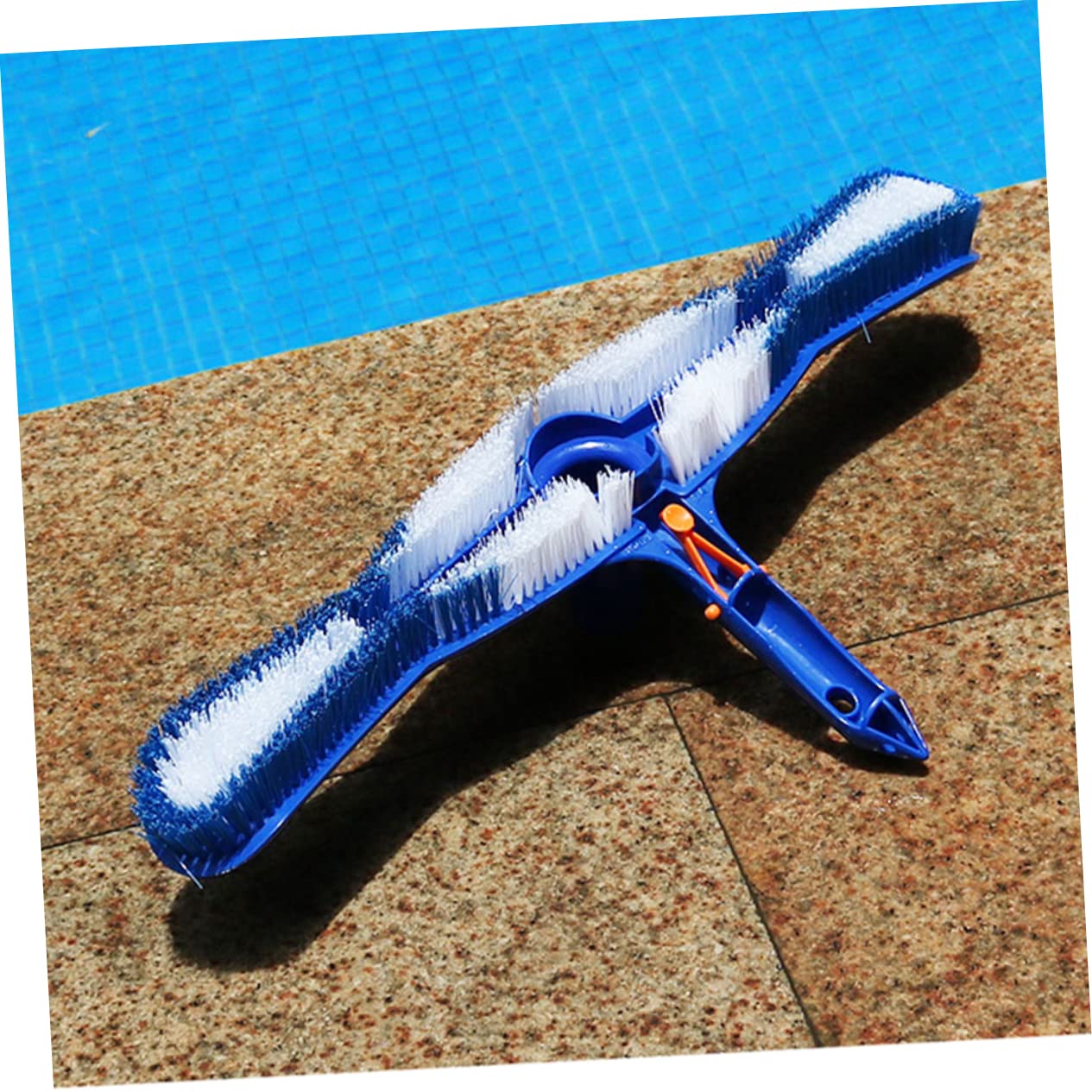 Abaodam Brosse de Piscine 20 Pouces Poils en Plastique Robustes, Brosse de Nettoyage pour Murs et Sols, Adaptée Balayage Intérieur et Extérieur