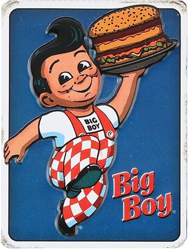 Open Road Brands Big Boy - Imán de metal retro vintage en relieve, un producto con licencia oficial, gran adición para añadir lo que te gusta a tu