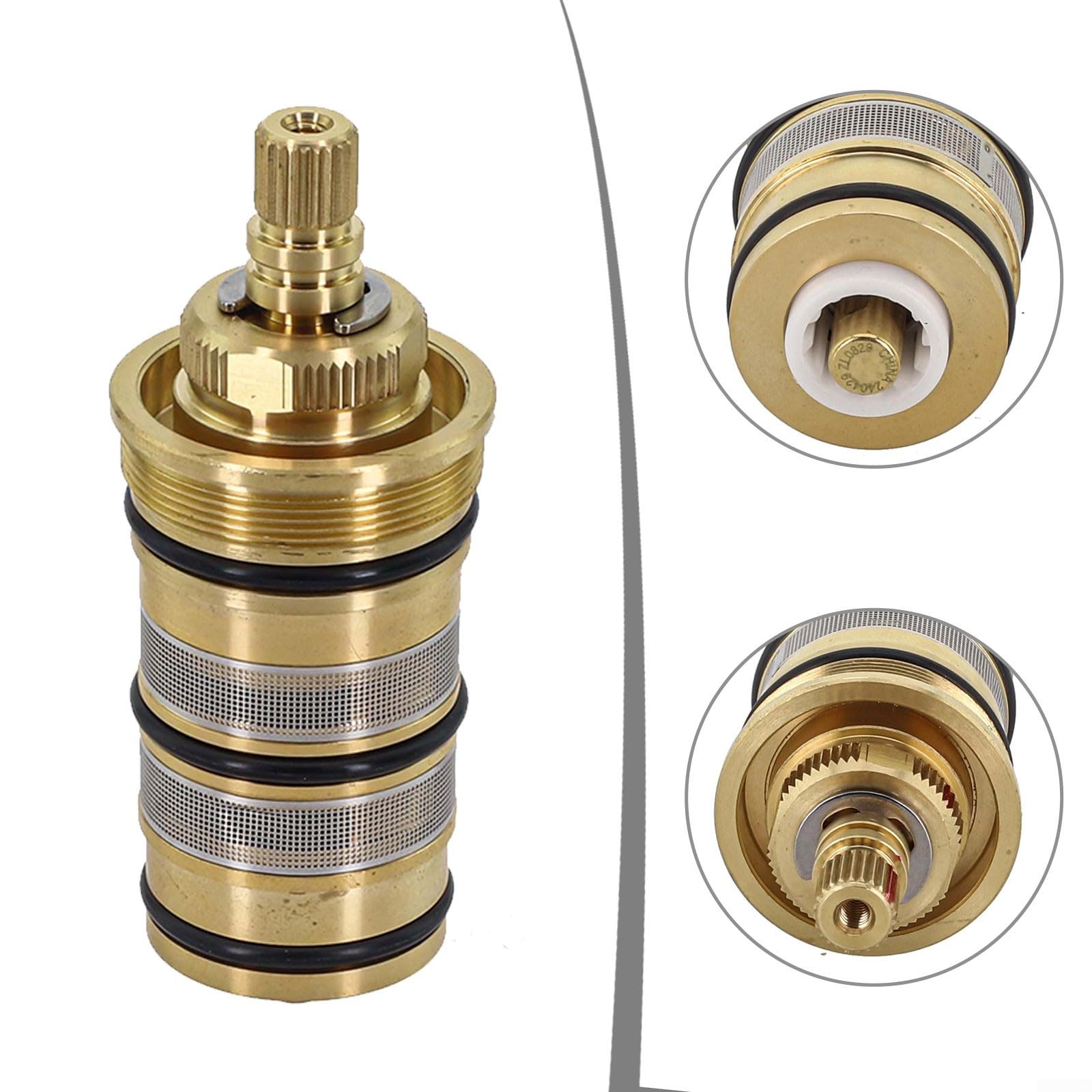 Cartouche thermostatique en laiton pour mitigeur de douche pour contrôle de la température, pièces de rechange pour robinet de salle de bain 20-48 ℃ de sécurité à 38 ℃