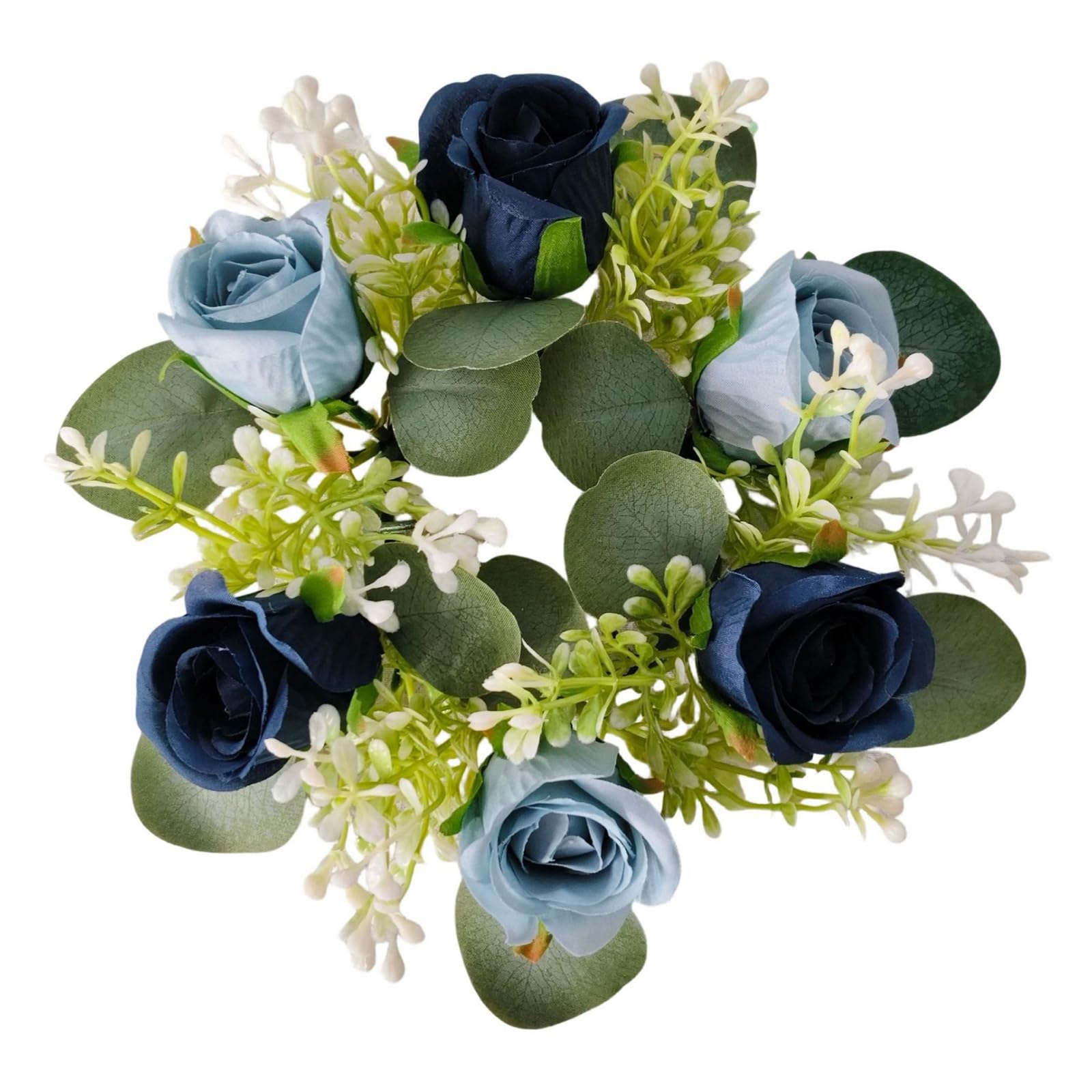 Realistic Silk Rose Wreath Floral Table Centerpiece for Home Decoration and More Occasion Garlands Decoration