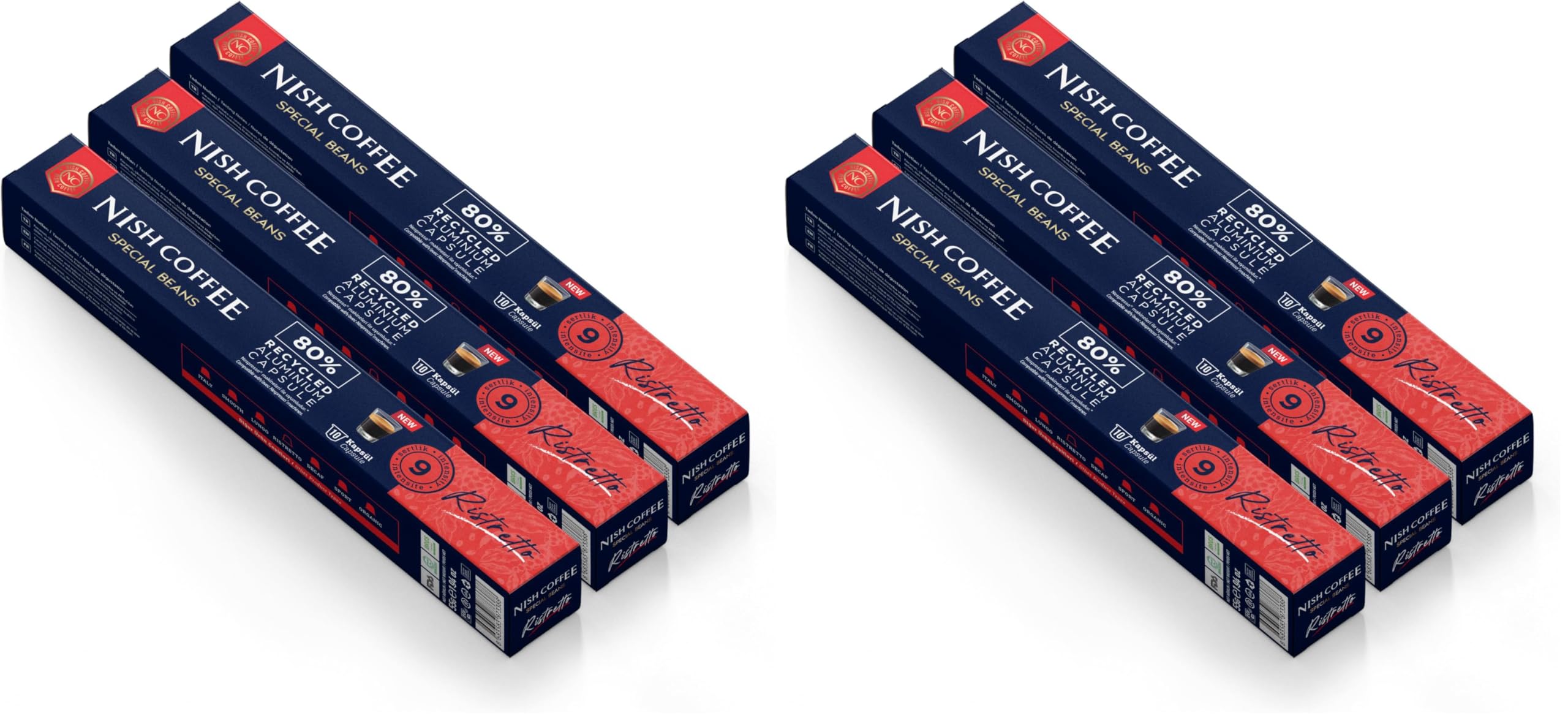 Nish Kahve Kapsül Kahve 10 Ristretto 3'lü Set Nespresso Uyumlu 30 Adet (2 paketi)