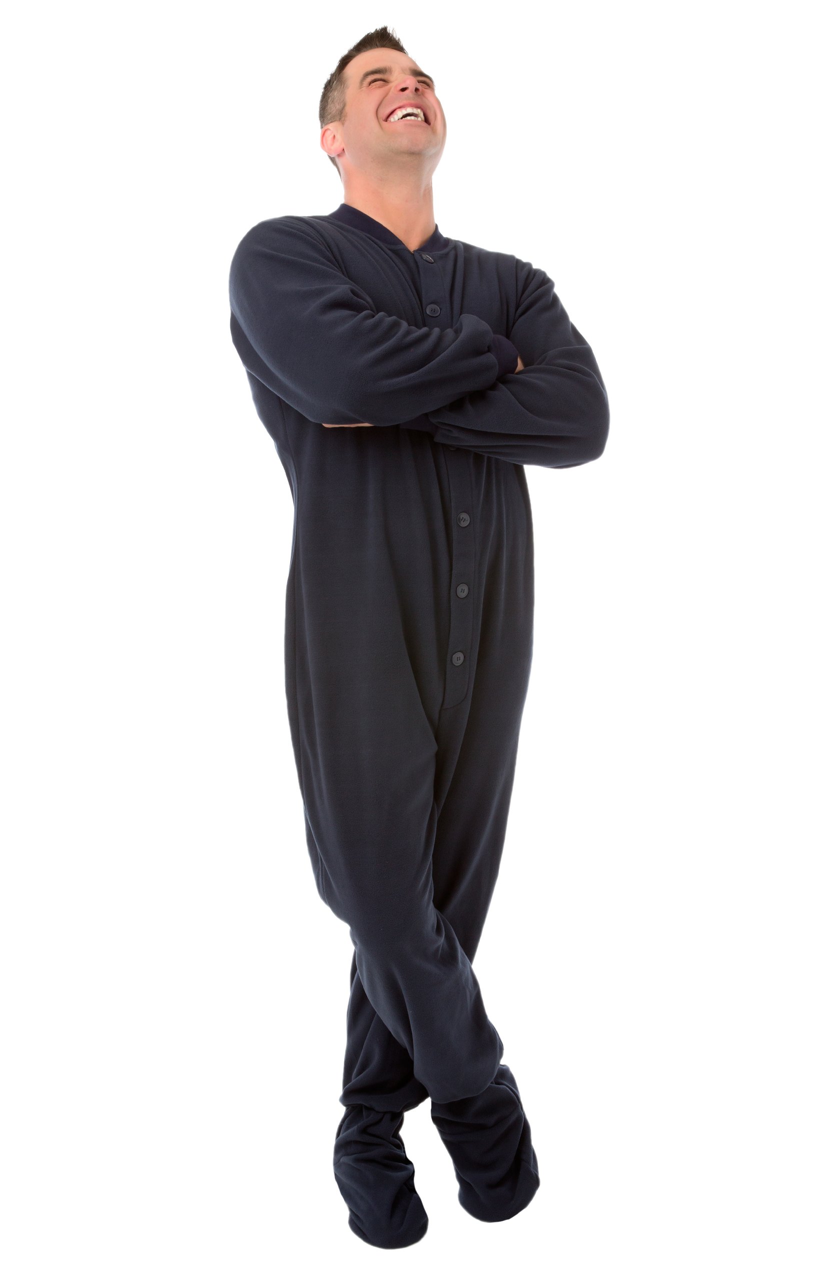 Micro Polar Fleece Onesie Adult Footed Pyjamas With Drop Seat