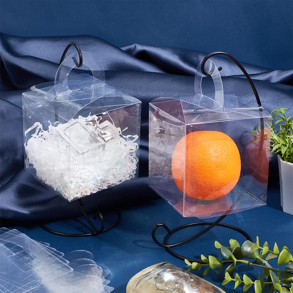 NBEADS 30 Stück Transparente Geschenkboxen – 2,5x2,5x8,7 Cm, PVC, Zum Aufhängen, Für Süßigkeiten & Deko