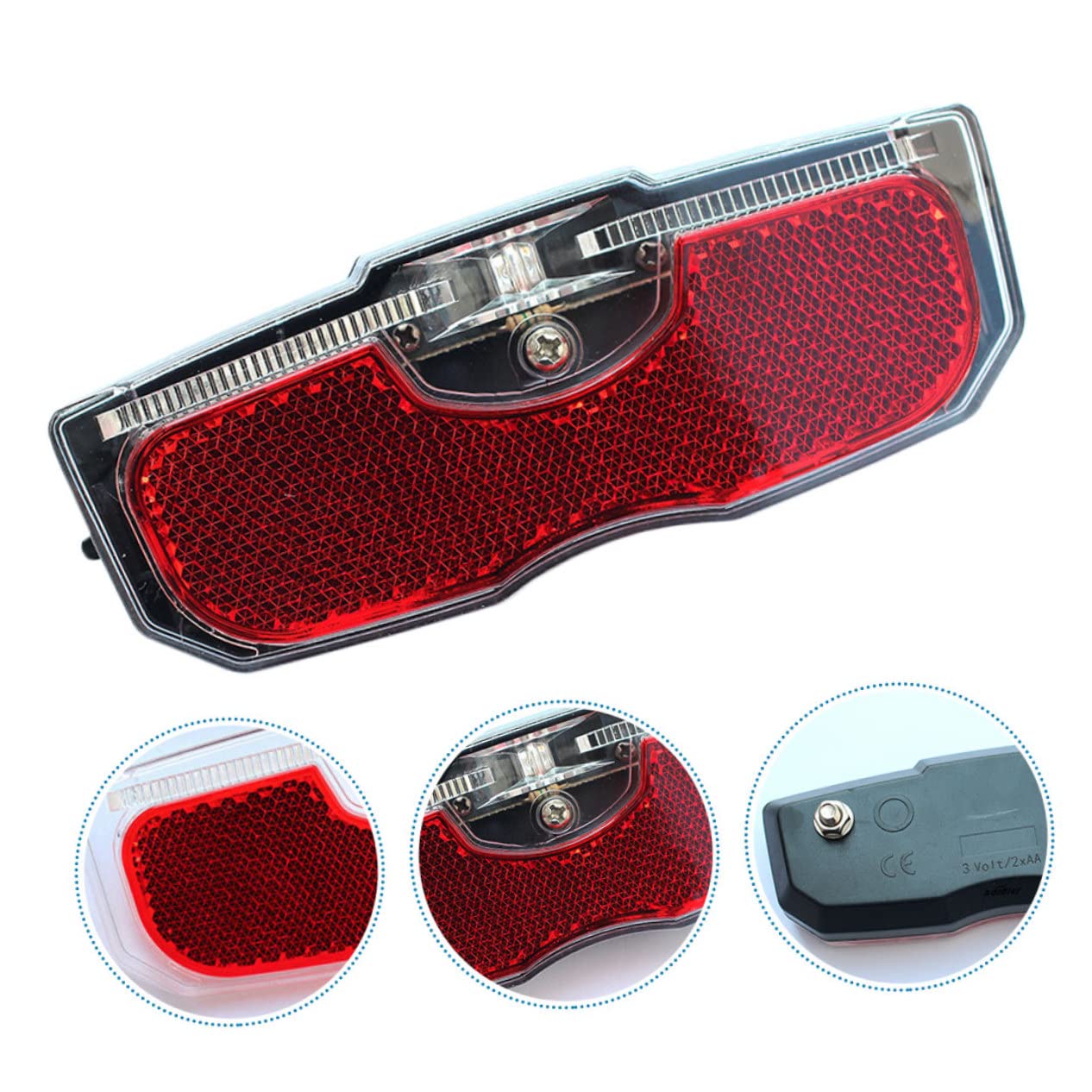 GALPADA Bike Reflector Safety Warning Light Non Battery Reflective Light for Bicycles Easy Installation Bright for Night Riding and Emergency Use